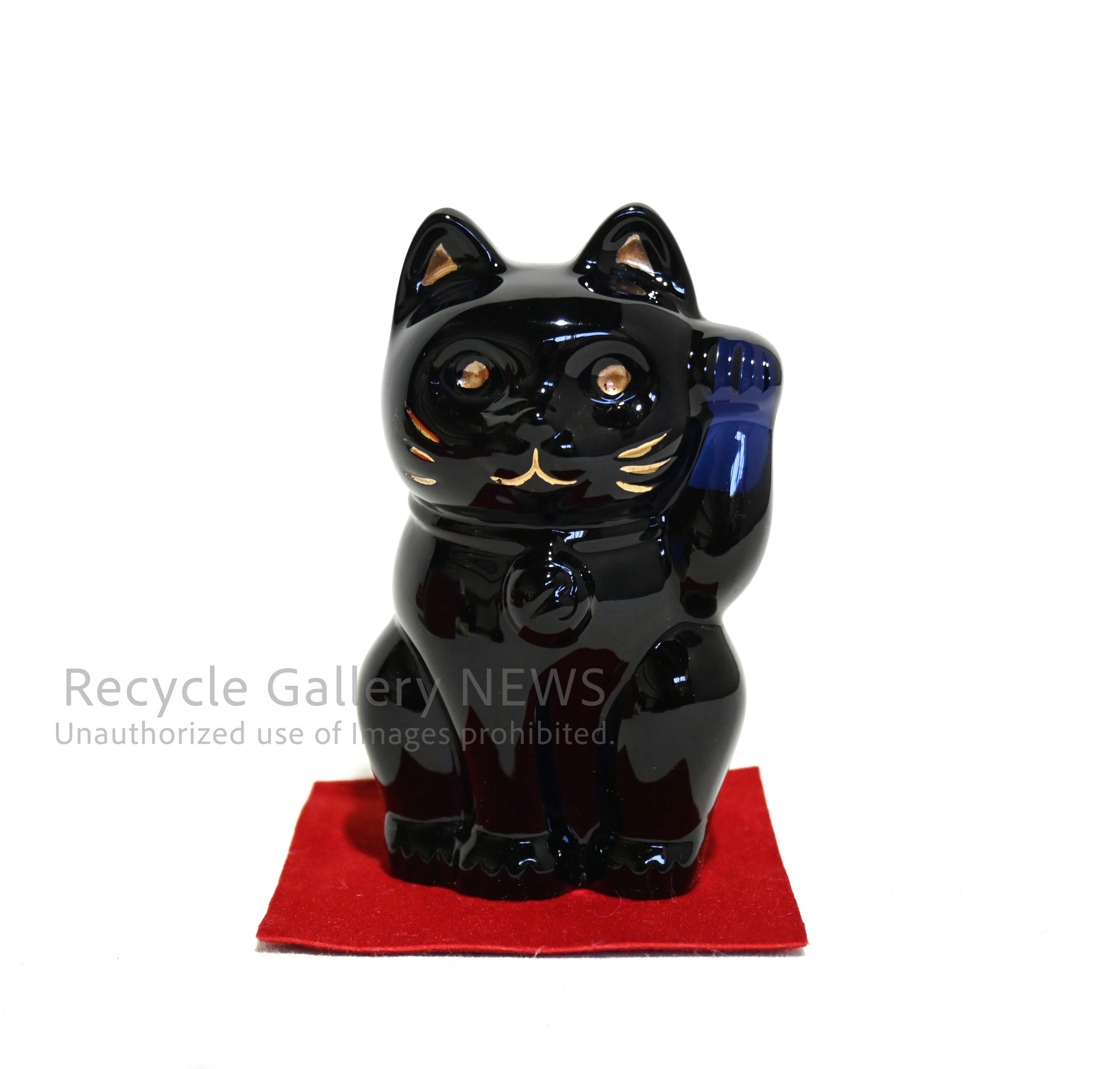 Baccarat Maneki-Neko Lucky Cat Fortune Cat Midnight blue（Blue