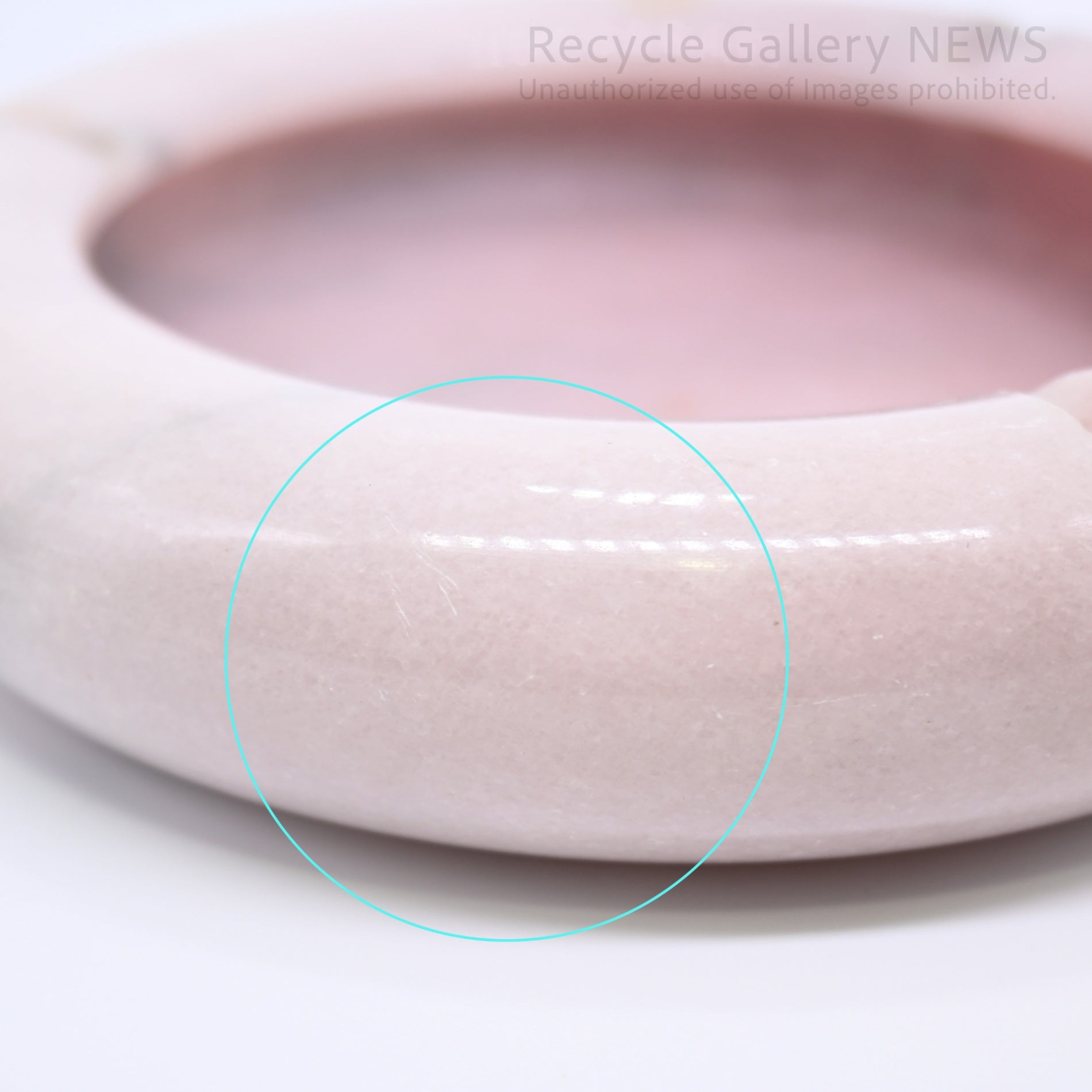Pink Marble Ash Tray Mid-Century Modern Space Age Decor / ピンク大理石 アッシュトレイ 灰皿 円形 丸 マーブル ストーン ミッドセンチュリー モダン スペースエイジ 韓国インテリア