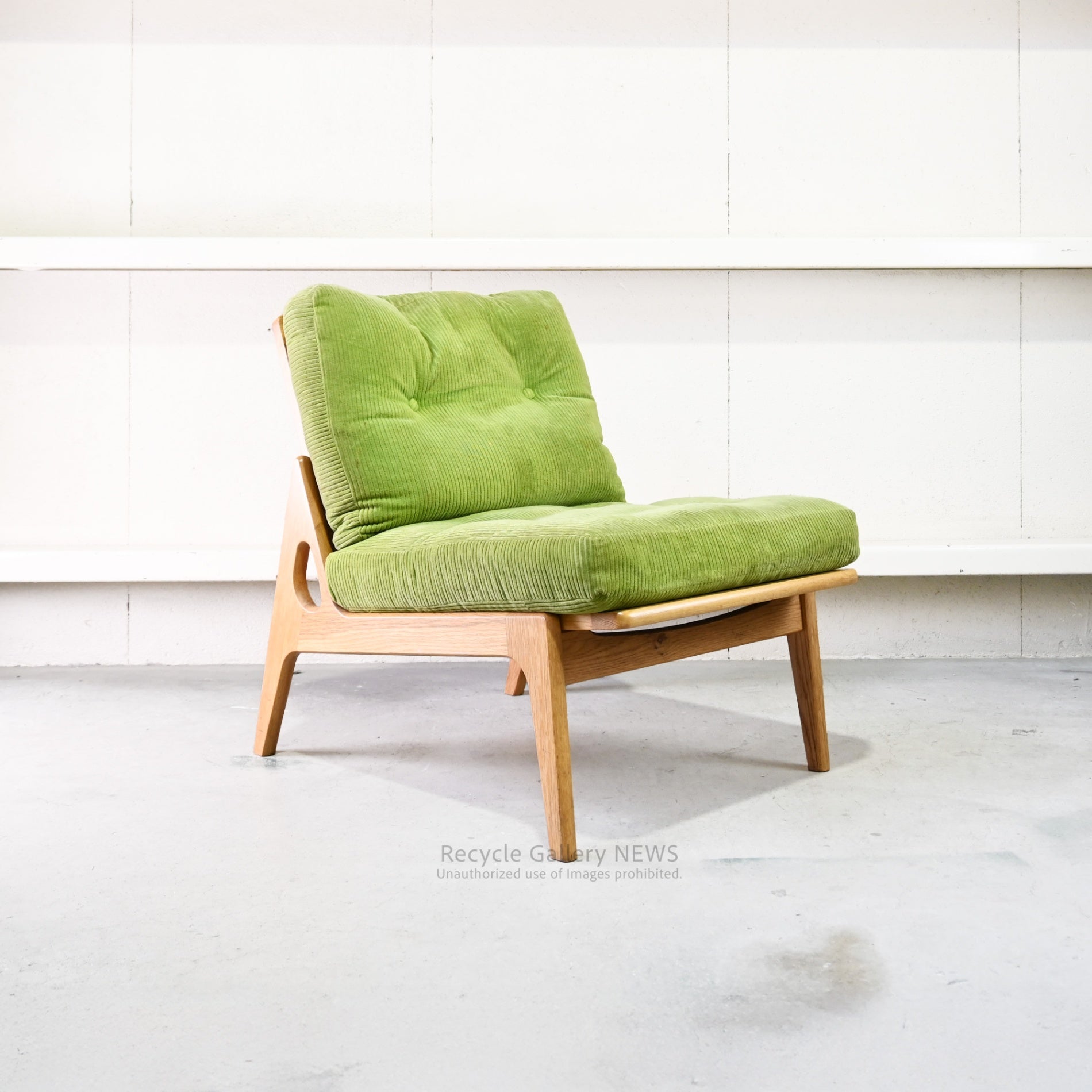Maruni60 Frame Chair in Green Fabric Japanese Mid Century Modern / マルニ60 フレームチェア グリーンファブリック 日本 ミッドセンチュリー  ジャパニーズモダン
