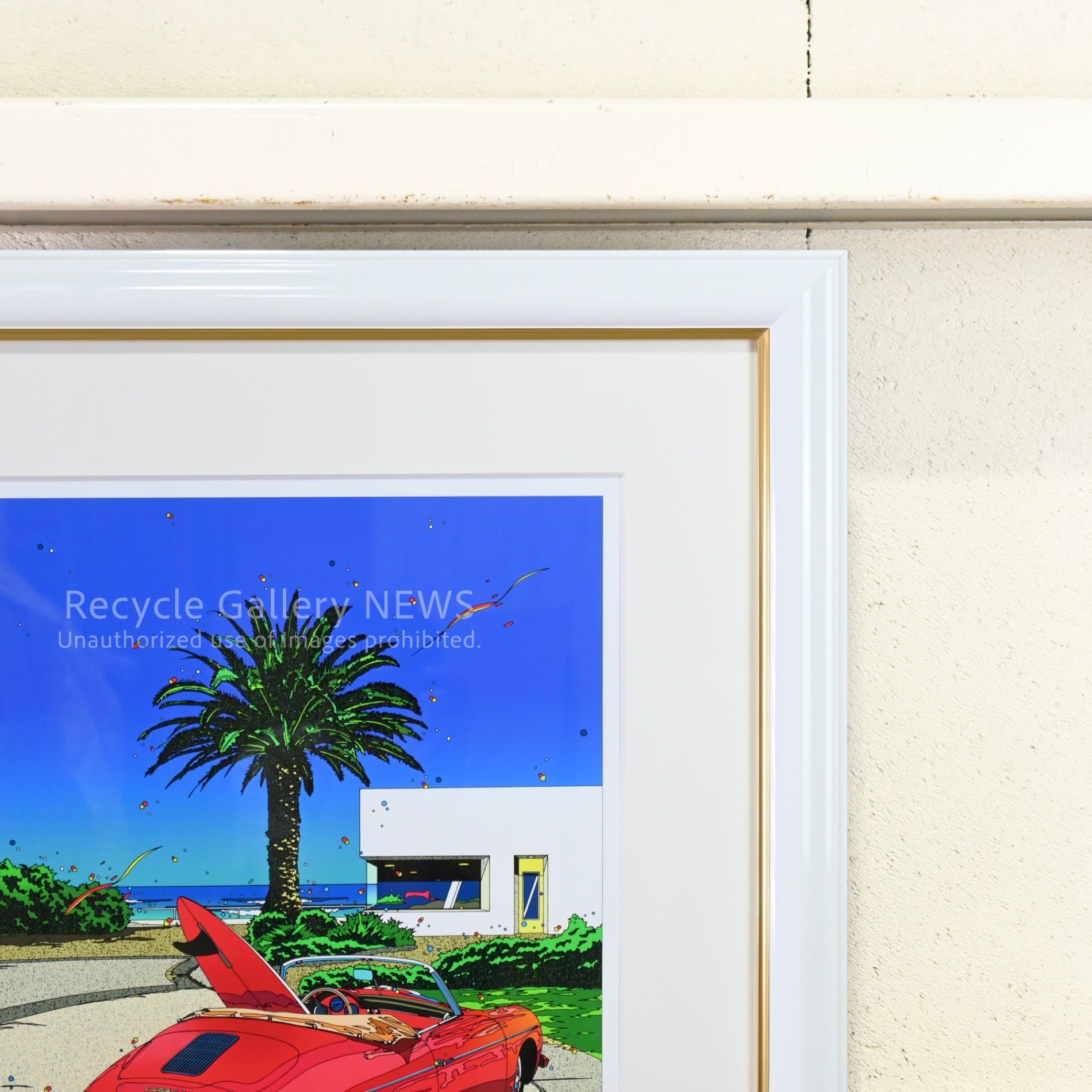 Eizin Suzuki 2012 "Rose Red Roadster" Lithograph Print Japan Art / 鈴木英人 ローズレッドロードスター E.M.グラフ リトグラフ 日本 アート