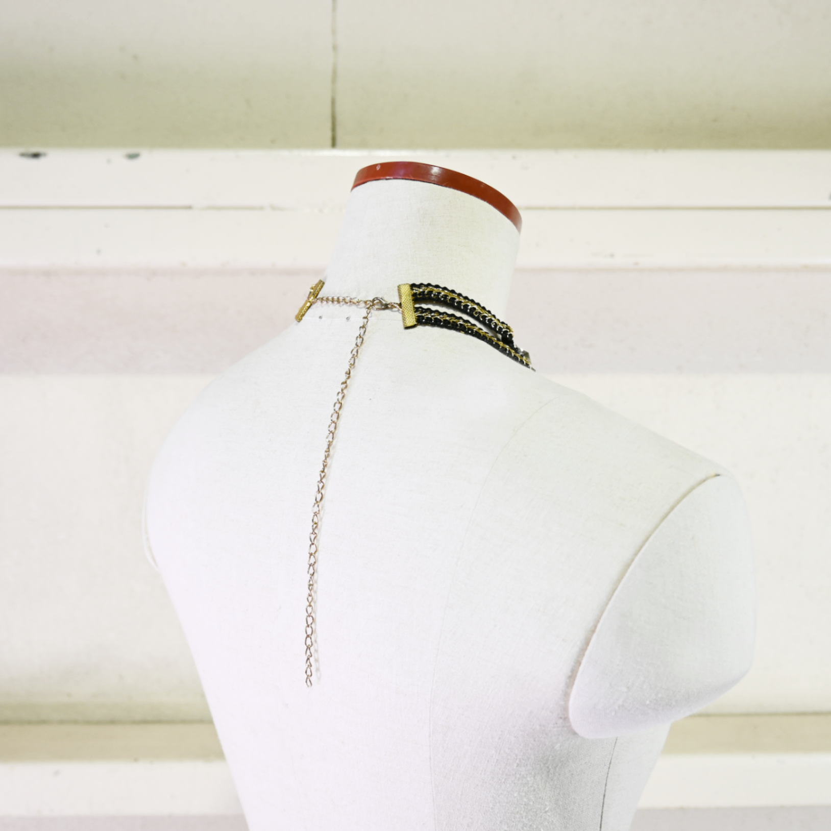 Collar Necklace Bejeweled Black / つけ襟ネックレス ノーブランド ビジュー 黒