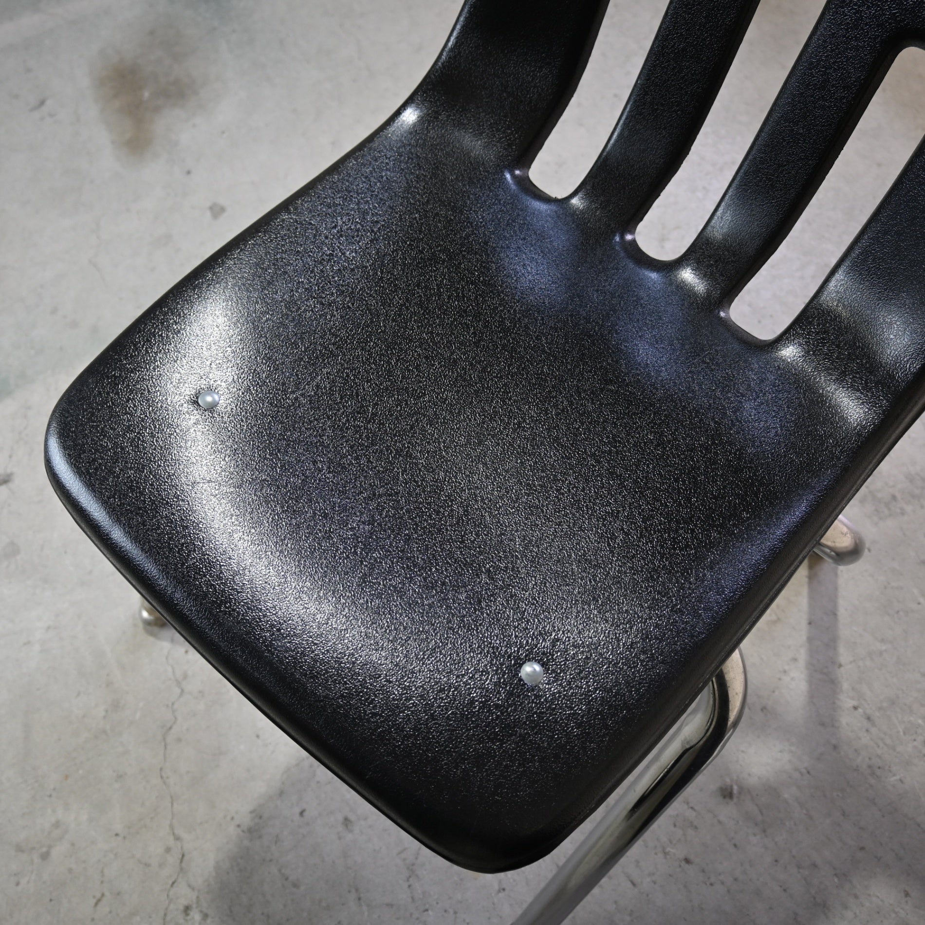VIRCO Stacking chair Black Retro American Industrial design / バルコ スタッキングチェア ブラック レトロ アメリカン ヴィンテージ インダストリアルデザイン