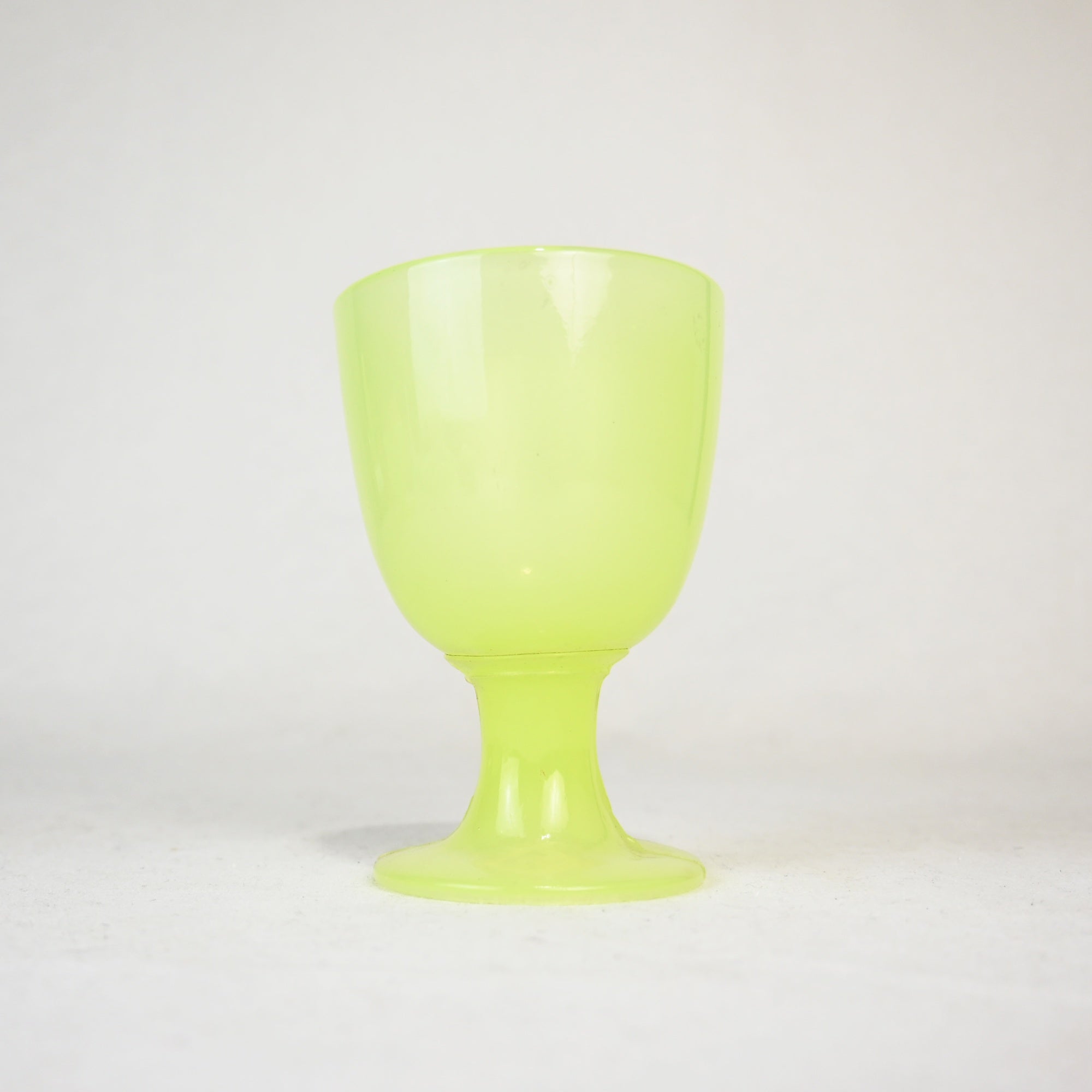 Uranium Divided Cup Vaseline glass Vintage / ウランガラス 棗型 氷コップ ヴィンテージ