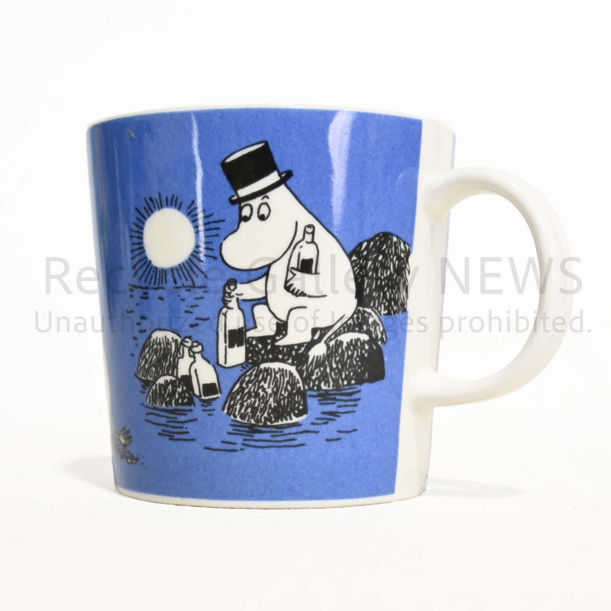 MOOMIN ARABIA Mug Dark blue Vintage Scandinavian / ムーミン アラビア マグ ダークブルー 廃盤 ヴィンテージ 北欧