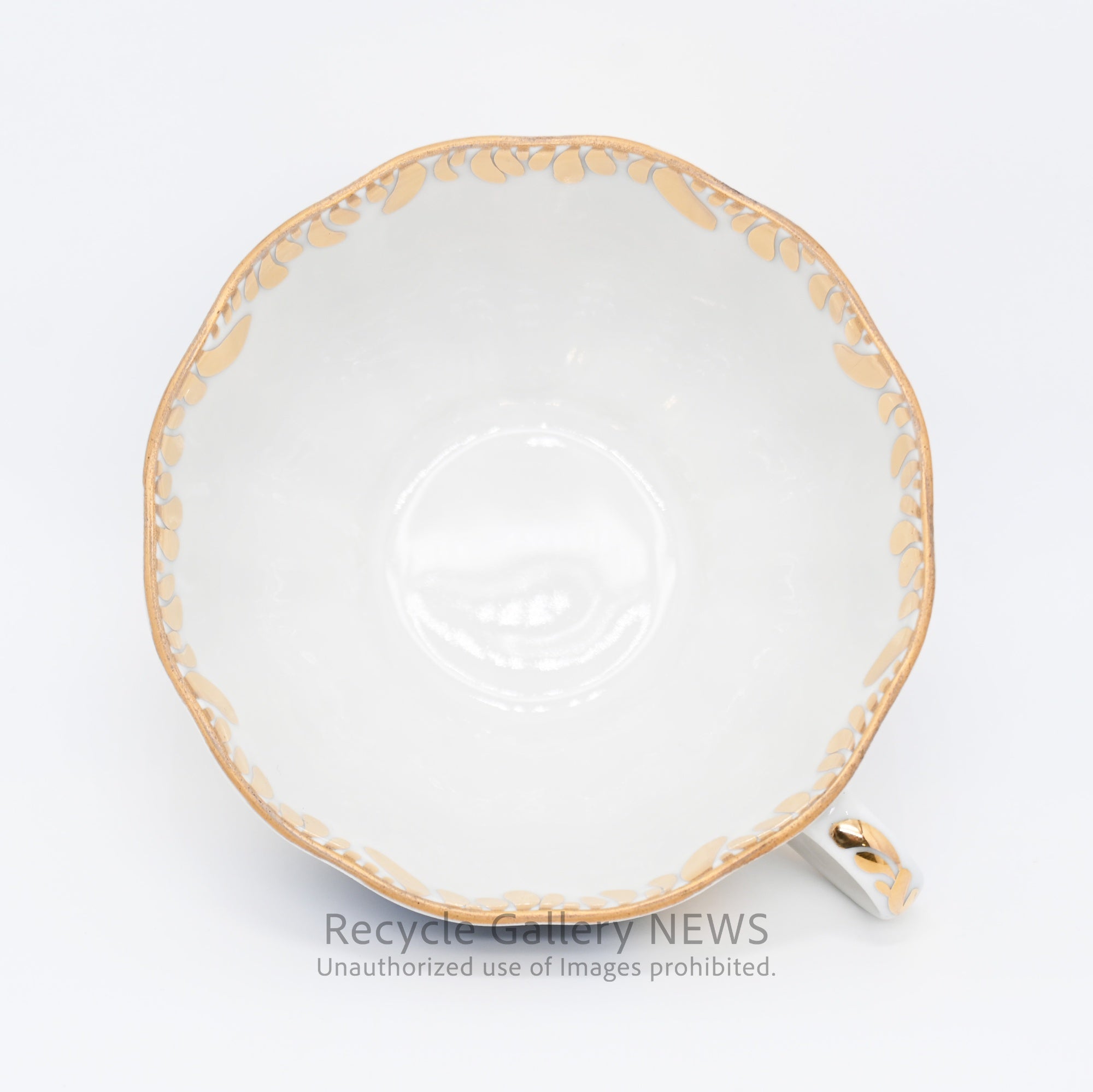 Lomonosov Golden Garden C&S Russian Porcelain White Blue Gold / ロモノーソフ 黄金の庭 カップ＆ソーサー ロシア食器 白 青 金