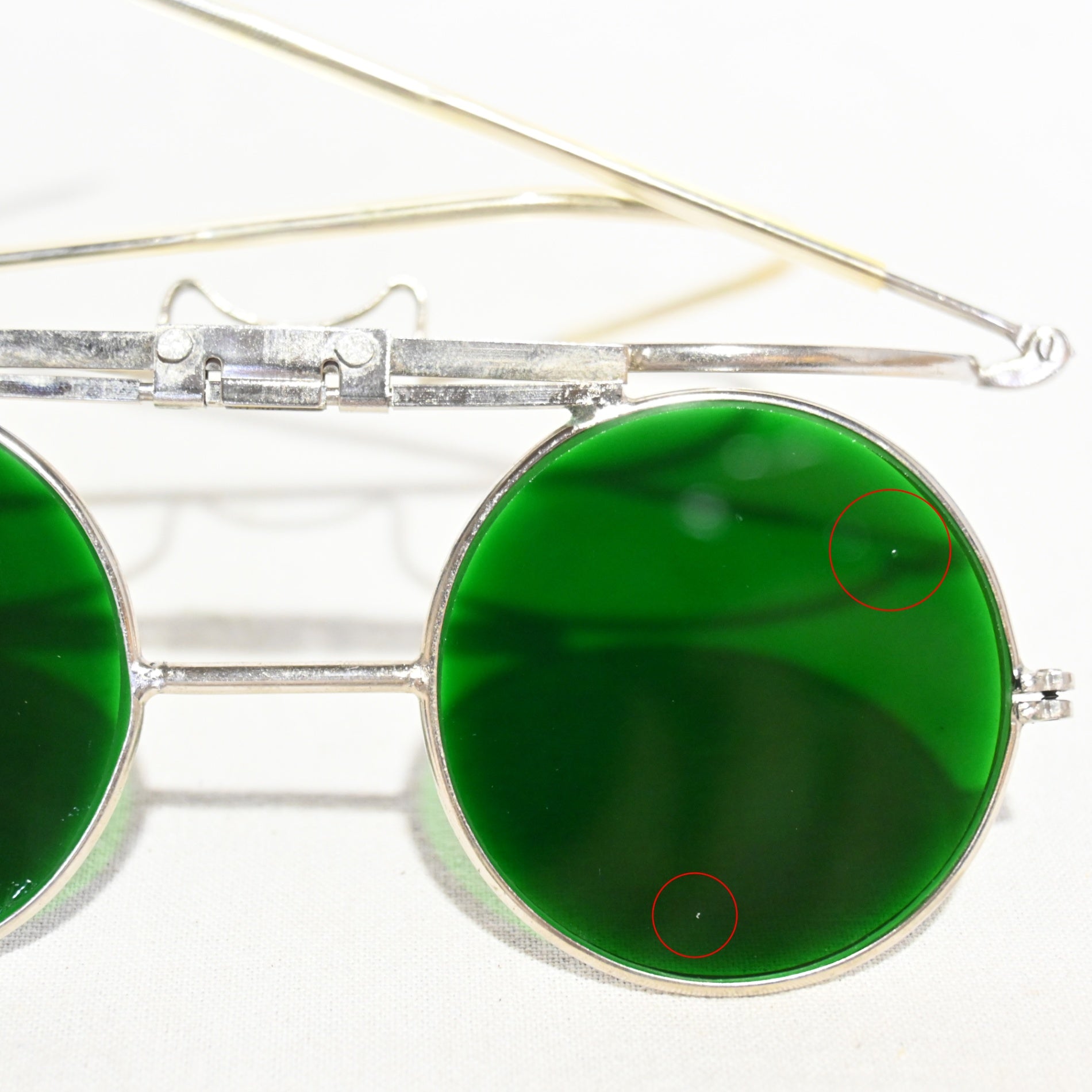 Vintage Sunglasses Flip-up Clip-on Cable temple Retro Unique / ヴィンテージサングラス 跳ね上げ式 クリップオン ケーブルテンプル レトロ ユニーク