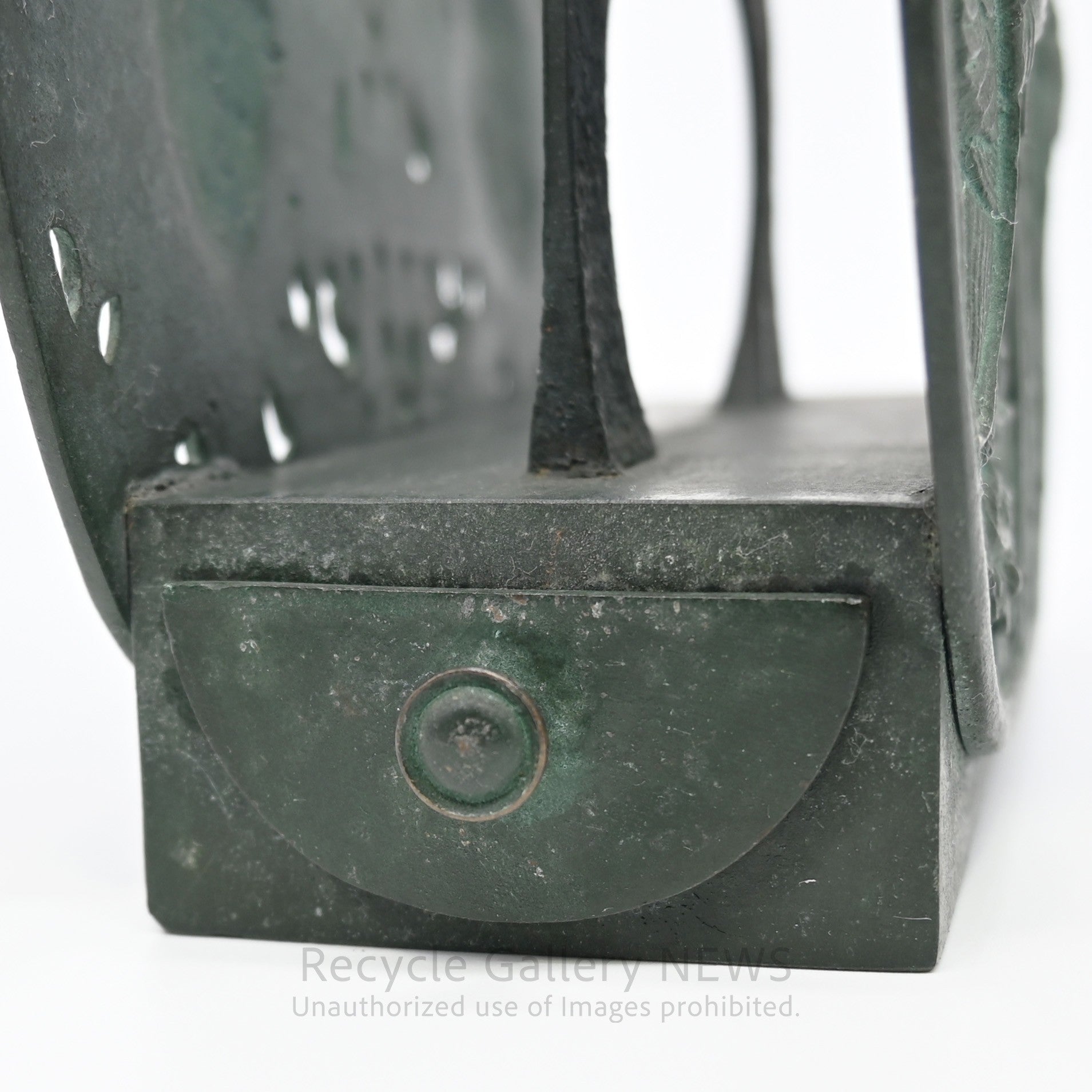Green Bronze Ash Tray Art Object Oriental Vintage  / 青銅 灰皿 オブジェ オリエンタル ヴィンテージ 緑