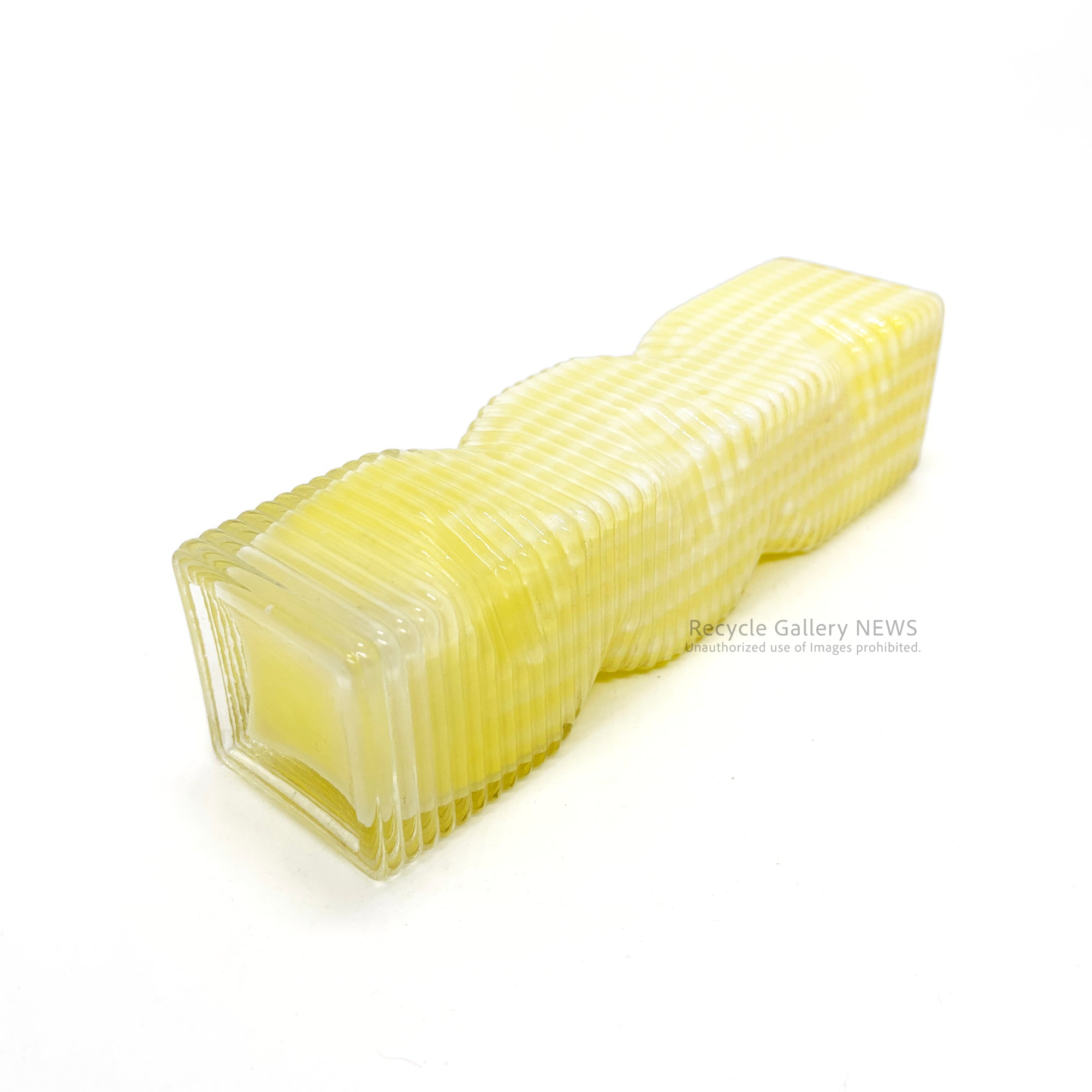Tajima Art Glass Vase Yellow 1960s Japan /  田島硝子 花瓶 フラワーベース イエロー 1960年代 日本
