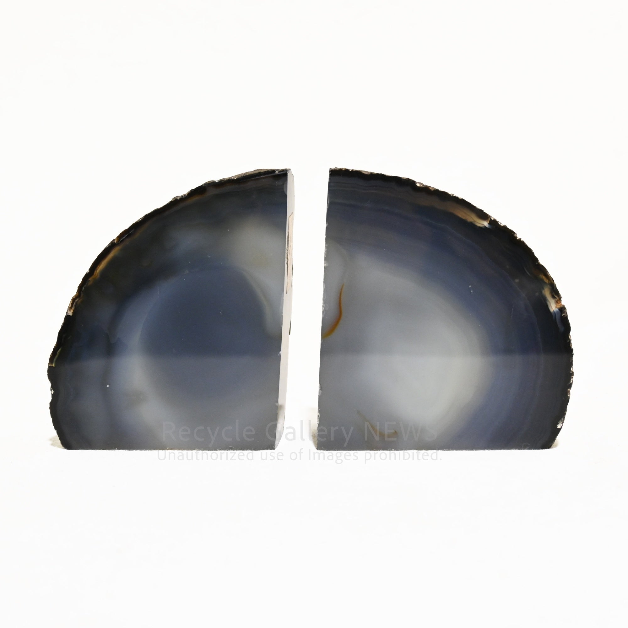 Agate Bookends Natural stone Interior objects Brazil / 瑪瑙 めのう ブックエンド 本立て 天然石 インテリアオブジェ ブラジル