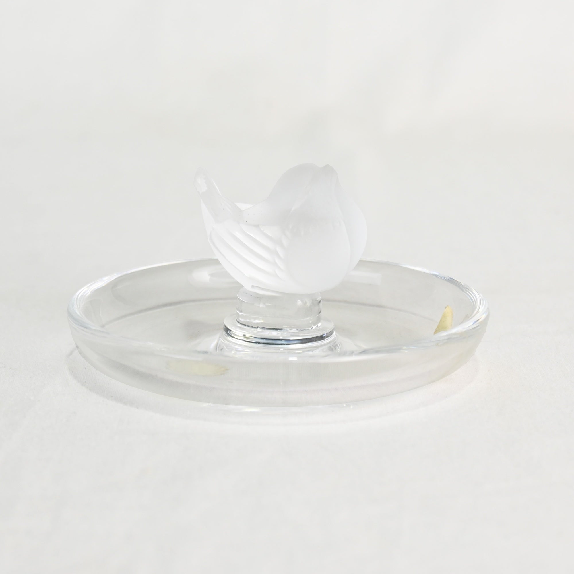 Lalique Accessory Tray Glass Sparrow Bird France / ラリック アクセサリートレイ ガラス 雀 スズメ 小鳥 フランス