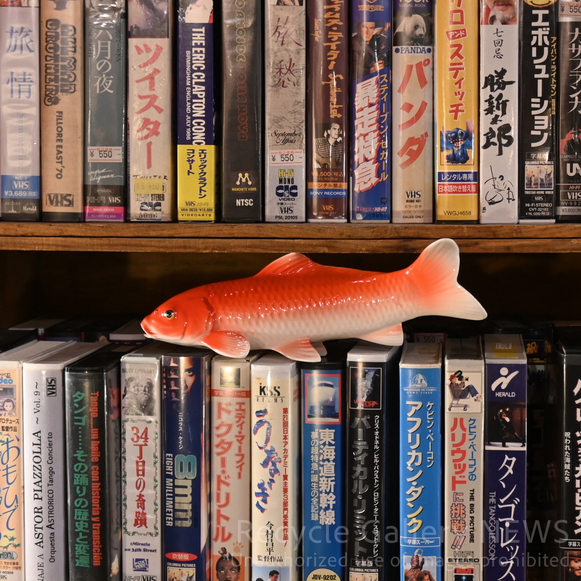 NIPPON TOKI KAISHA Old Noritake Carp Figurine Showa Retro Red Vintage / 日本陶器会社 オールドノリタケ 鯉 フィギュリン 昭和レトロ 赤 ヴィンテージ