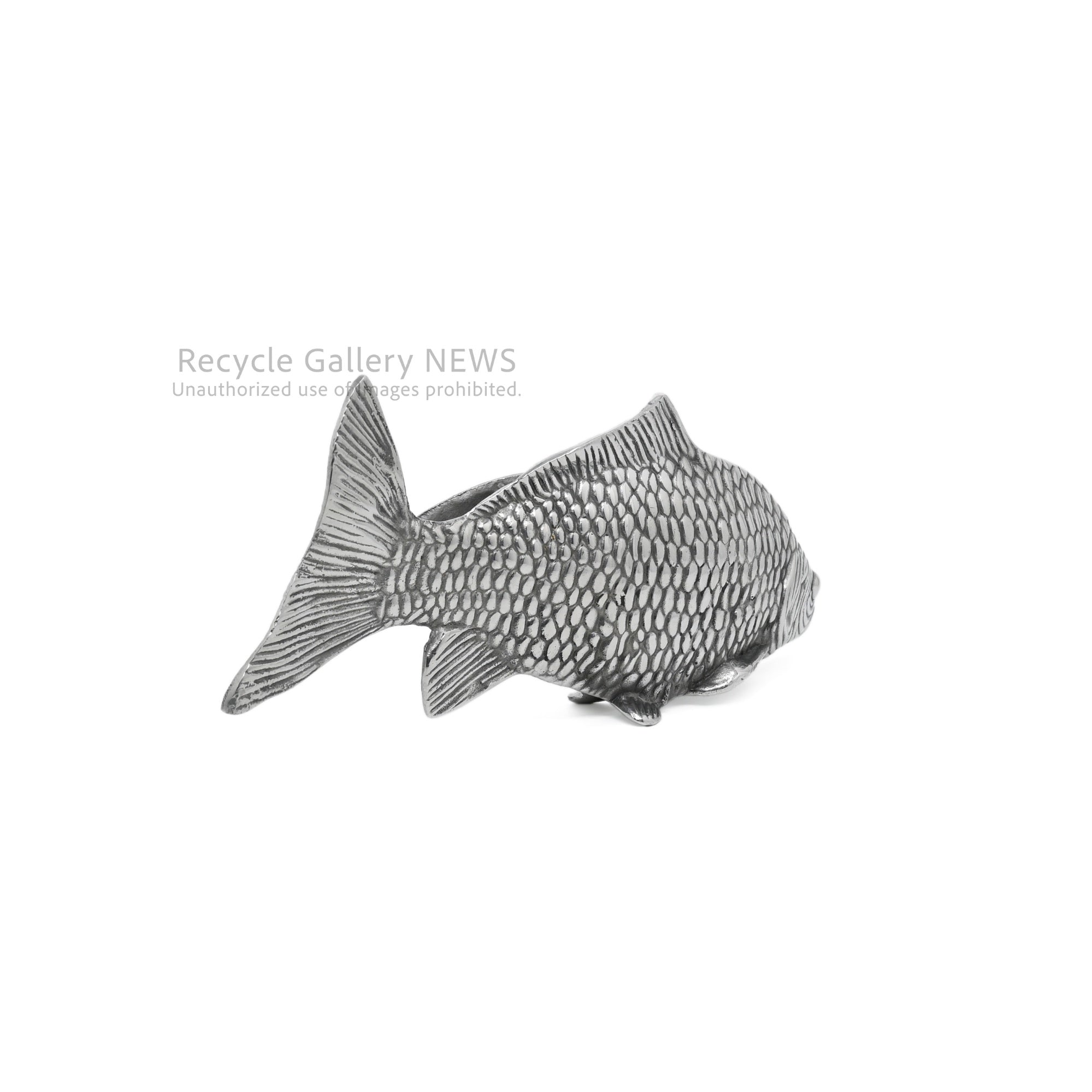 Vintage Carp Motif Napkin Holder Silver Plated / 鯉モチーフ ヴィンテージ ナプキンホルダー シルバー 銀メッキ