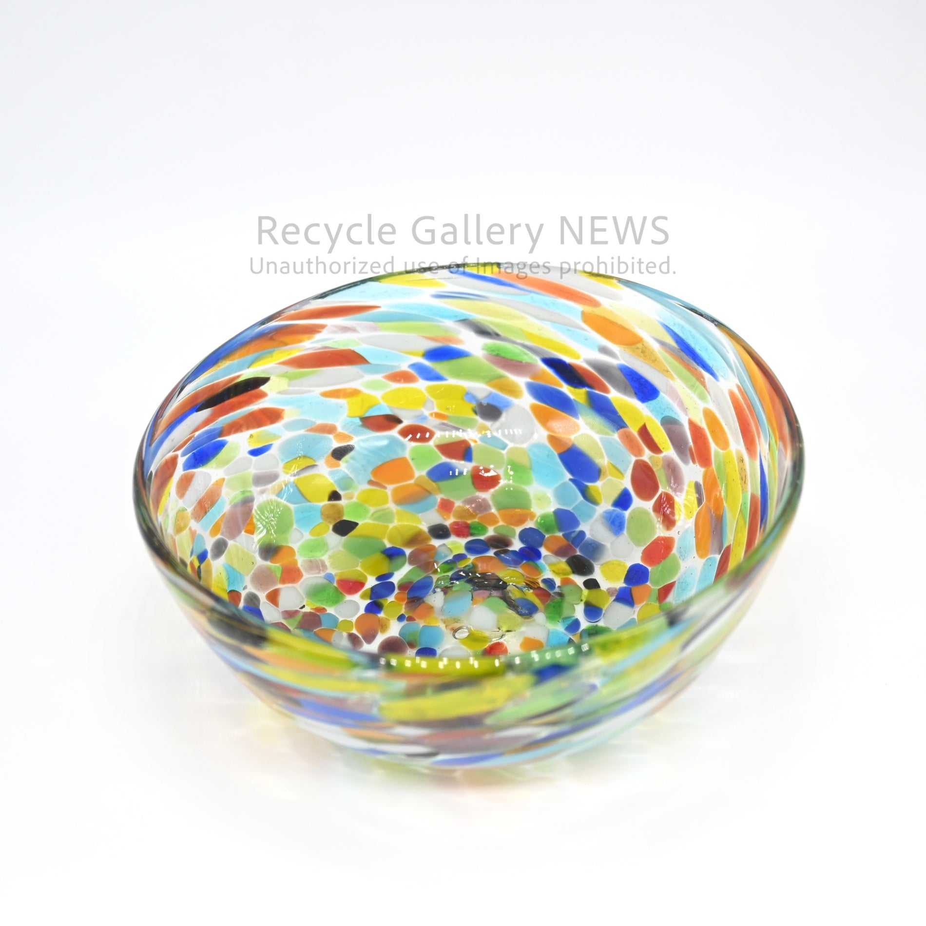 Colorful Fusion Confetti Glass Art Bowl Mexican Style / コンフェッティ アートガラス フュージョンガラス ボウル 小鉢 マルチカラー メキシカンガラス