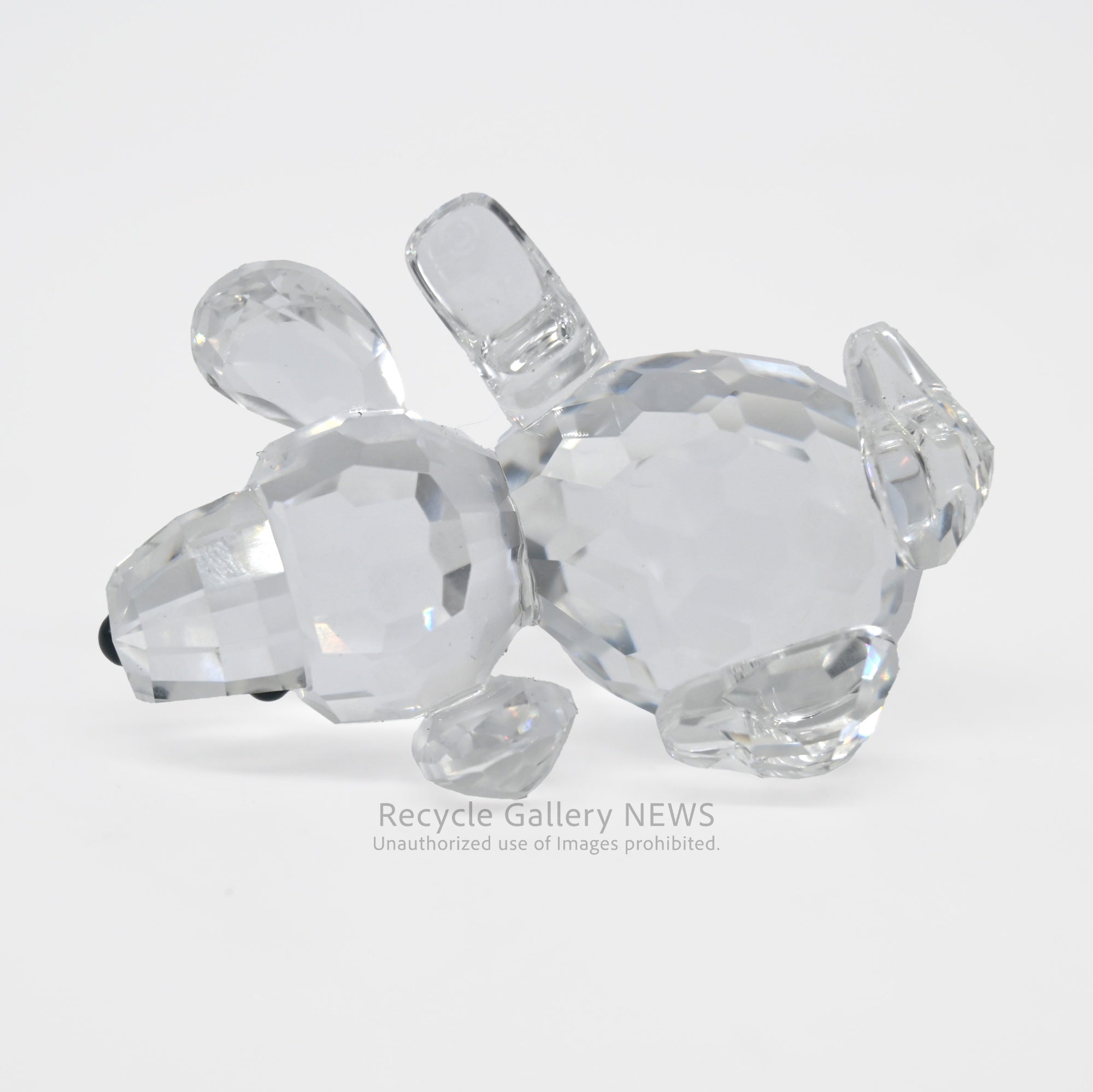 Retired Swarovski Crystal "Lying Beagle" Figurine Austrian Animal Motif / スワロフスキー 伏せビーグル 廃盤品 オーストリア クリスタルガラス 動物モチーフ