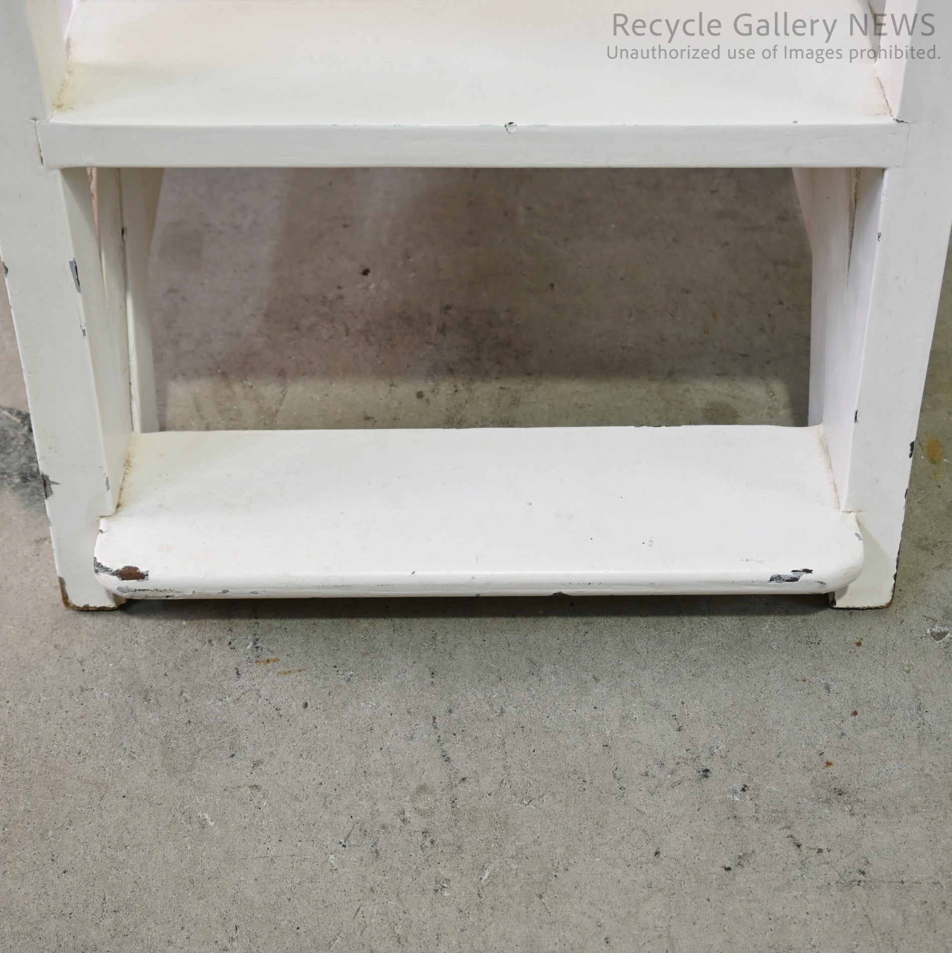 Vintage Foldable Library Step Chair White / ヴィンテージ 折りたたみ ライブラリー ステップ チェア 白
