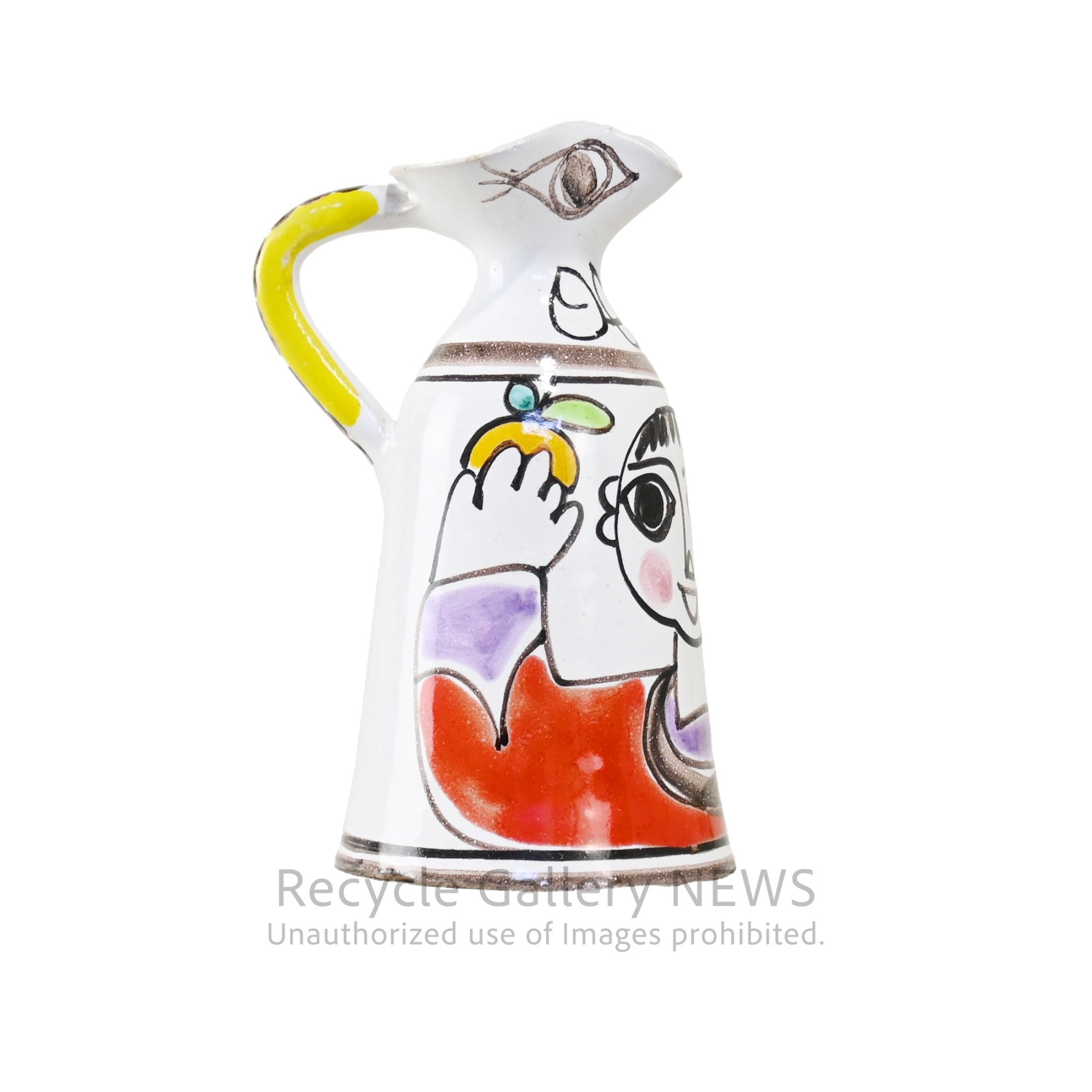 De Simone Pitcher Water jug Vase Art ceramic Sicily Southern Italy / デ・シモーネ ピッチャー 水差し 花瓶 アート 陶器 シチリア 南イタリア