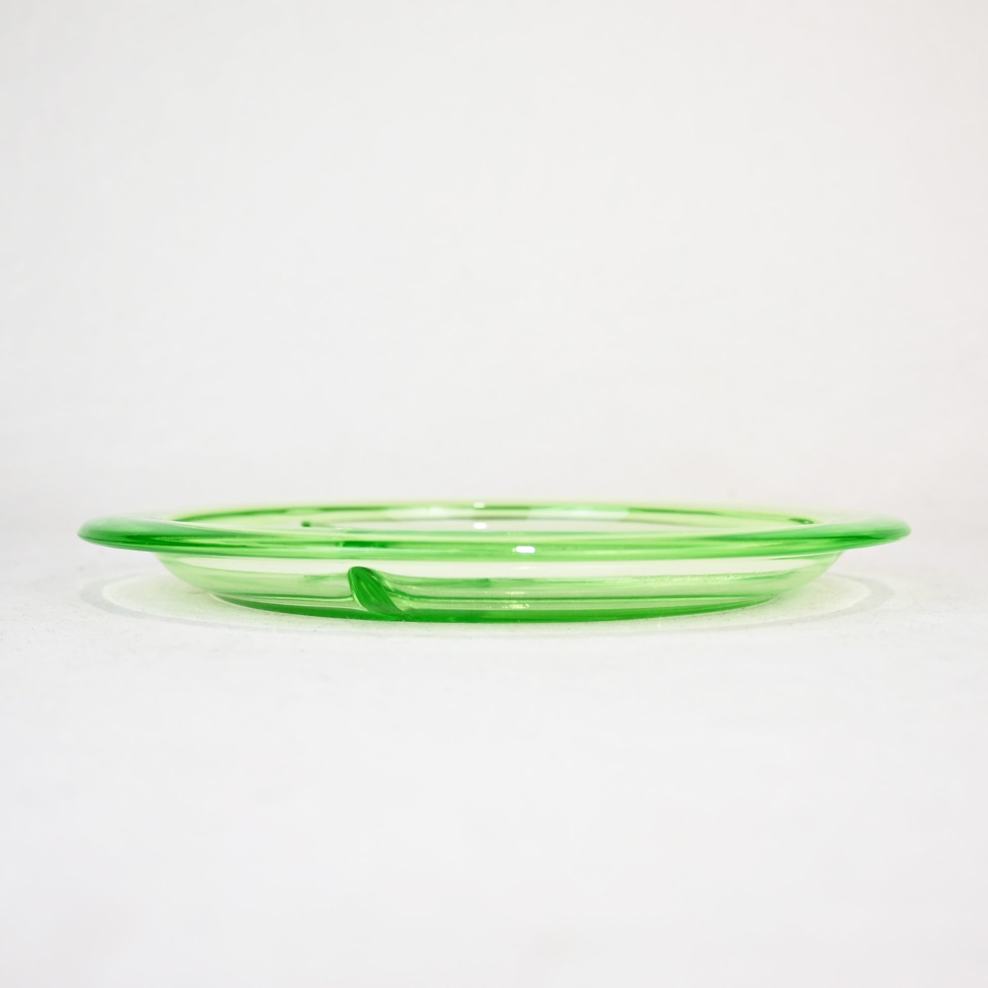 Uranium Divided Plate Vaseline glass Vintage / ウランガラス 仕切りプレート ヴィンテージ