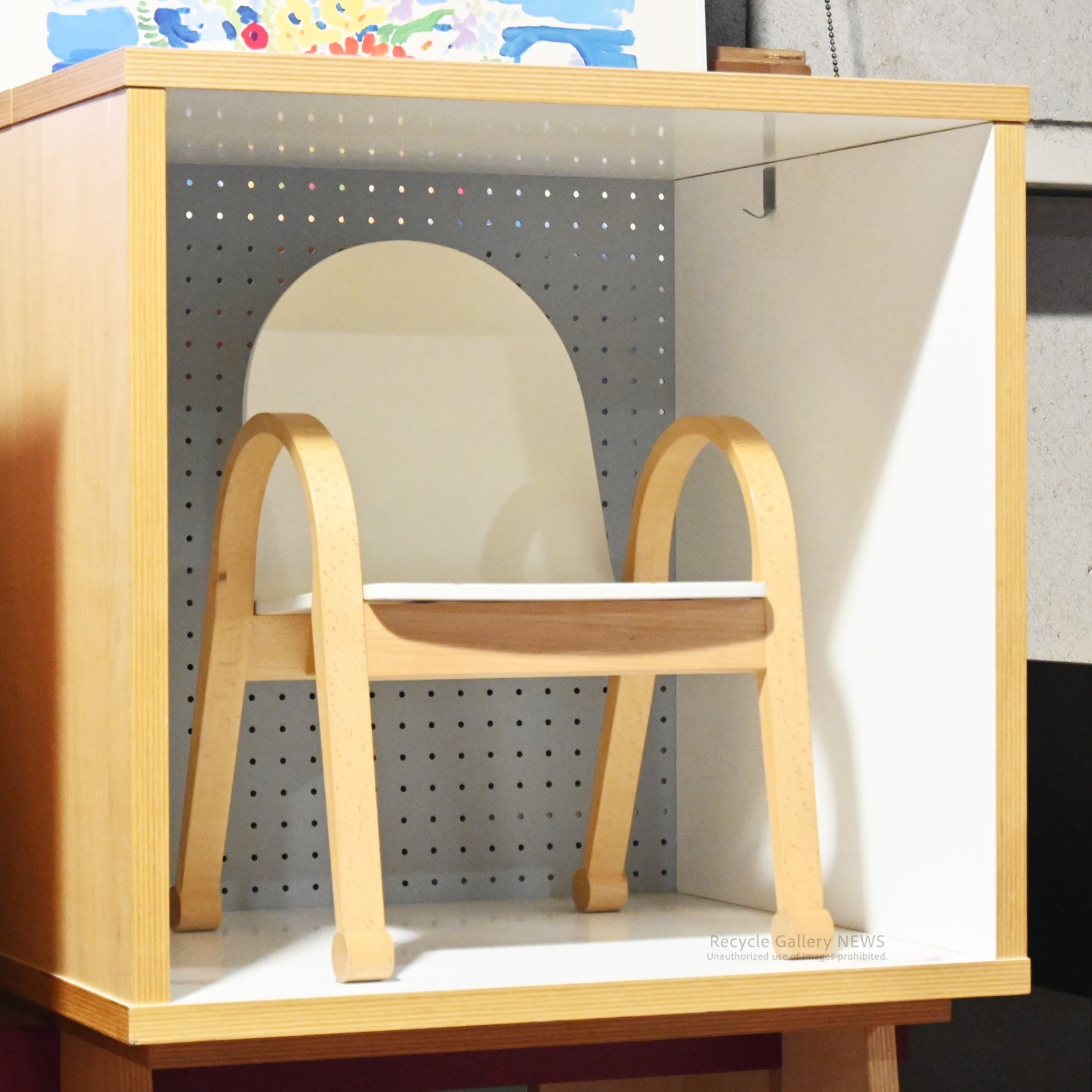 Nisshin Mokko ac-cent Kids chair White Japan / 日進木工 アクセント キッズチェア ホワイト 日本