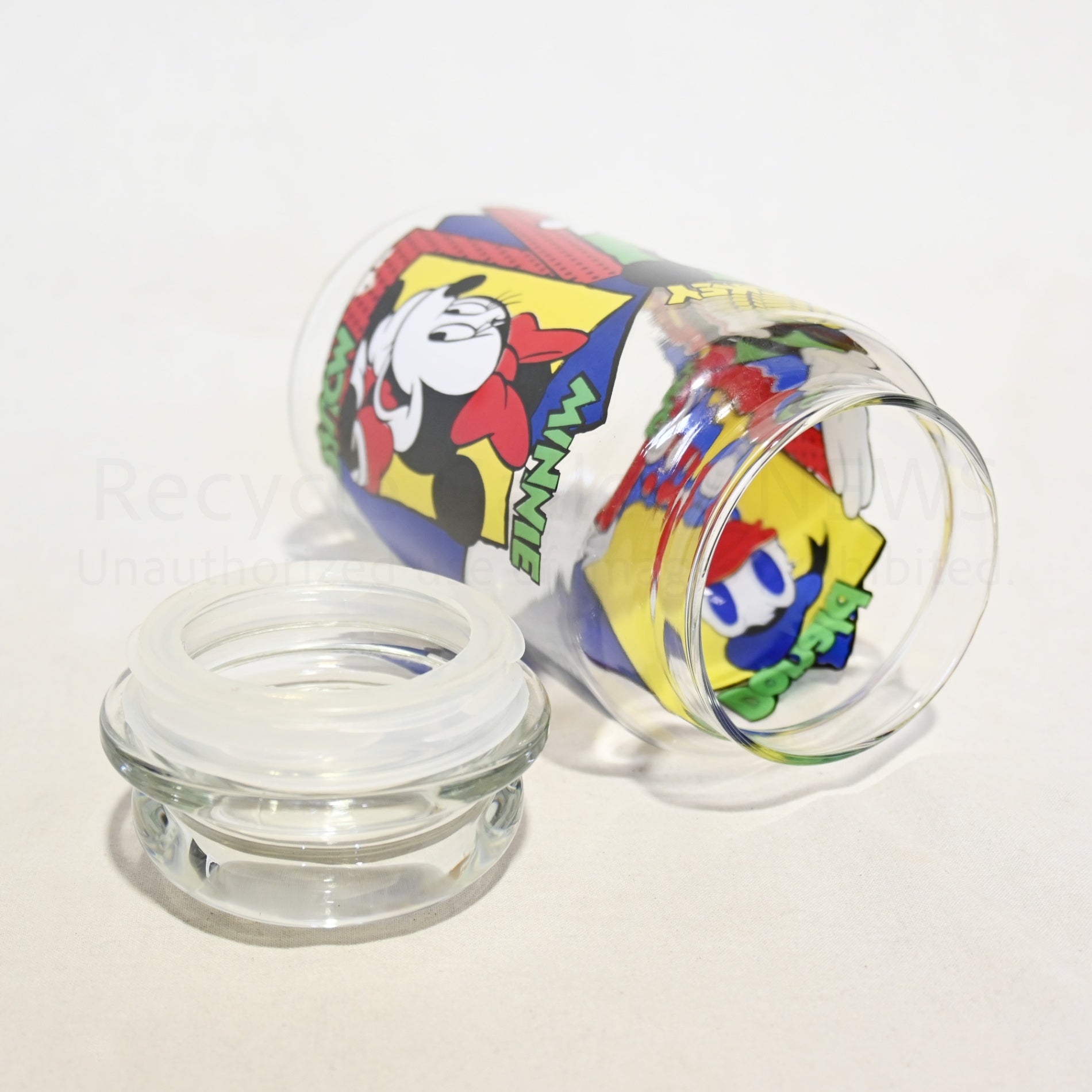 Anchor Hocking Disney Mickey, Minnie, Donald Glass Jar Vintage / アンカーホッキング ミッキー ミニー ドナルド ディズニー ガラスジャー ヴィンテージ