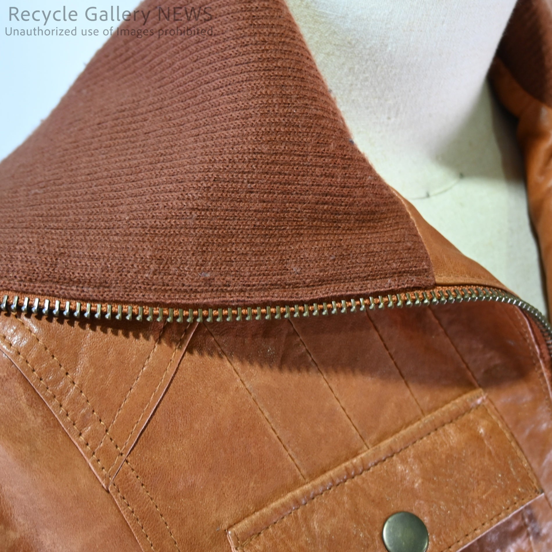 AG by aquagirl Lamb Leather Jacket Orange Brown / アクアガール 羊革 レザージャケット オレンジブラウン