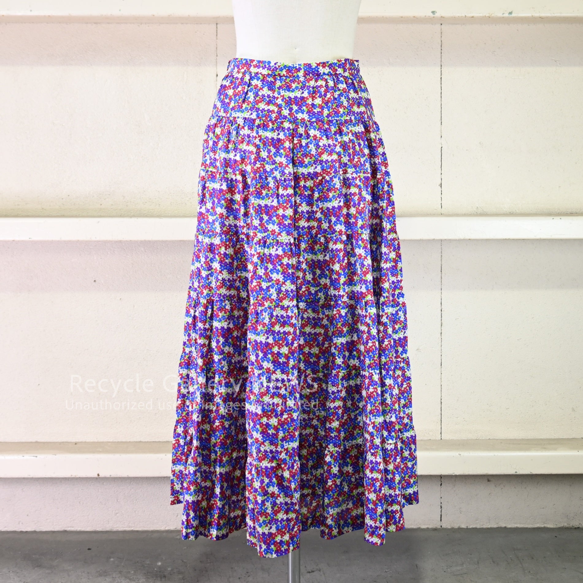 1970-80s Vintage YVES SAINT LAURENT Floral print 3-piece suit & scarf 4-piece set / ヴィンテージ イブ・サン・ローラン 花柄プリント 3ピース&ストール 4点組