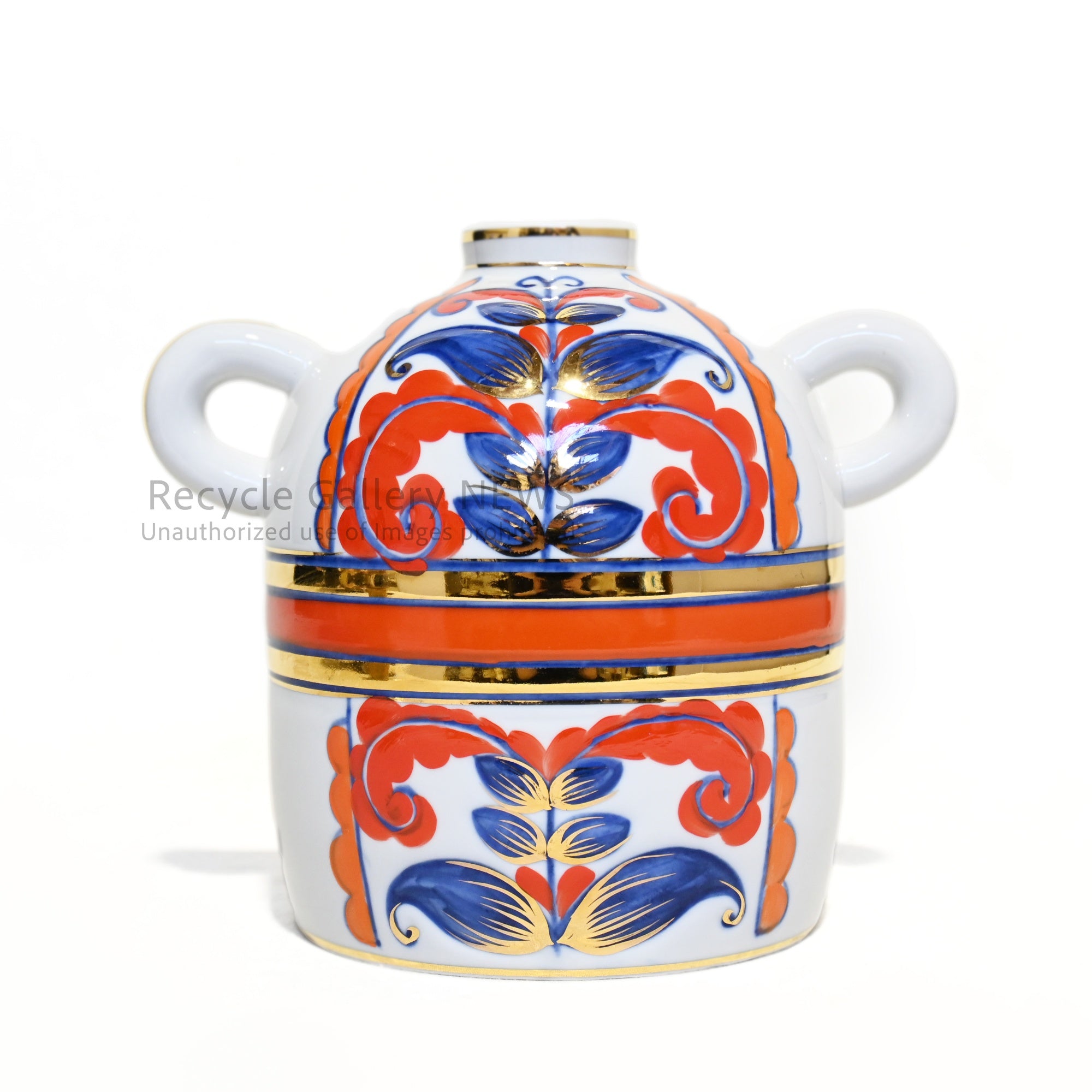 Soviet Vase Folklore Hand painted Russian Vintage / ソ連 ソヴィエト 花瓶 フォークロア ハンドペイント ロシアヴィンテージ