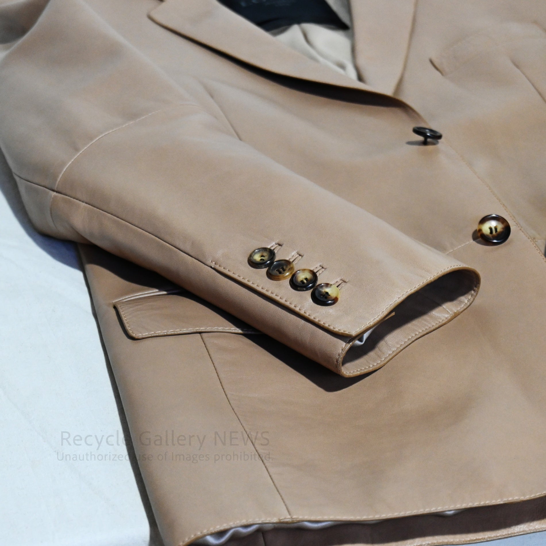 LOEWE Men's Lamb Beige Leather Jacket 2010 Stuart Vevers / ロエベ メンズ ラム レザージャケット ベージュ スチュアート・ヴィヴァース