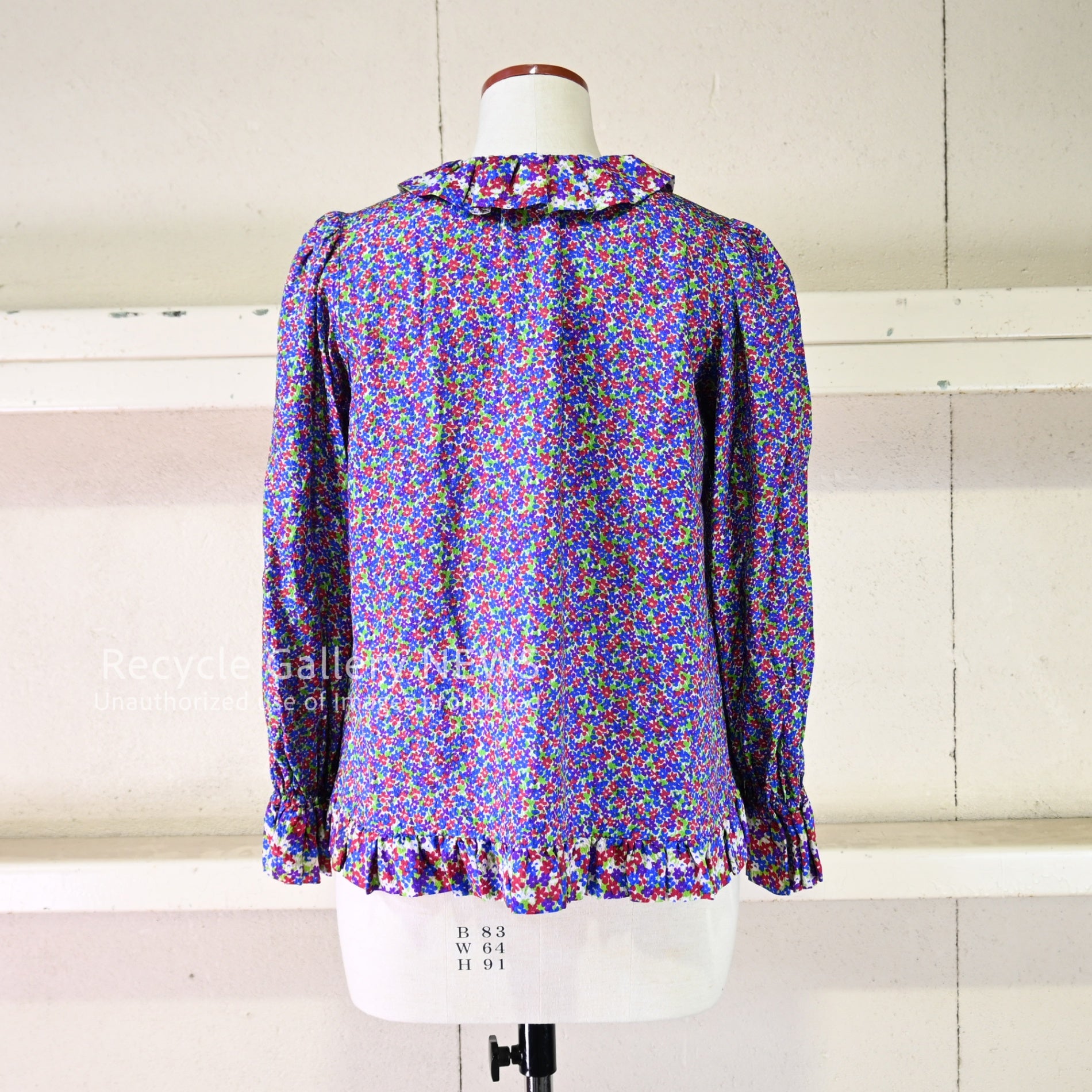 1970-80s Vintage YVES SAINT LAURENT Floral print 3-piece suit & scarf 4-piece set / ヴィンテージ イブ・サン・ローラン 花柄プリント 3ピース&ストール 4点組