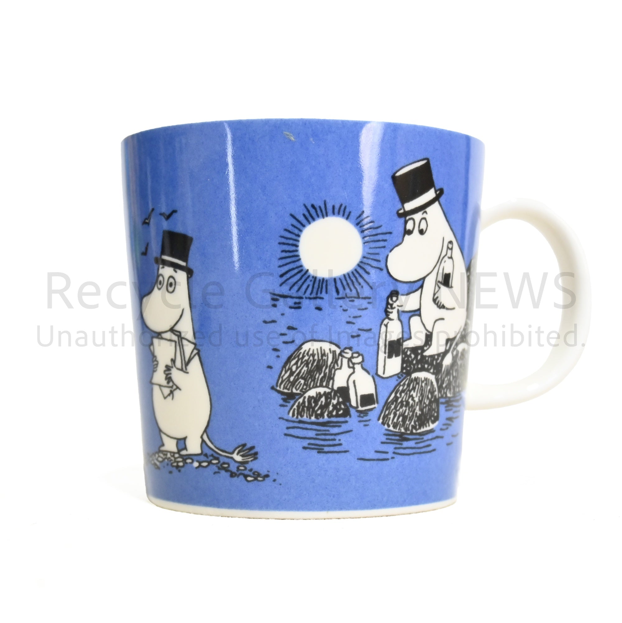 MOOMIN ARABIA Mug Dark blue Vintage Scandinavian / ムーミン アラビア マグ ダークブルー 廃盤 ヴィンテージ 北欧