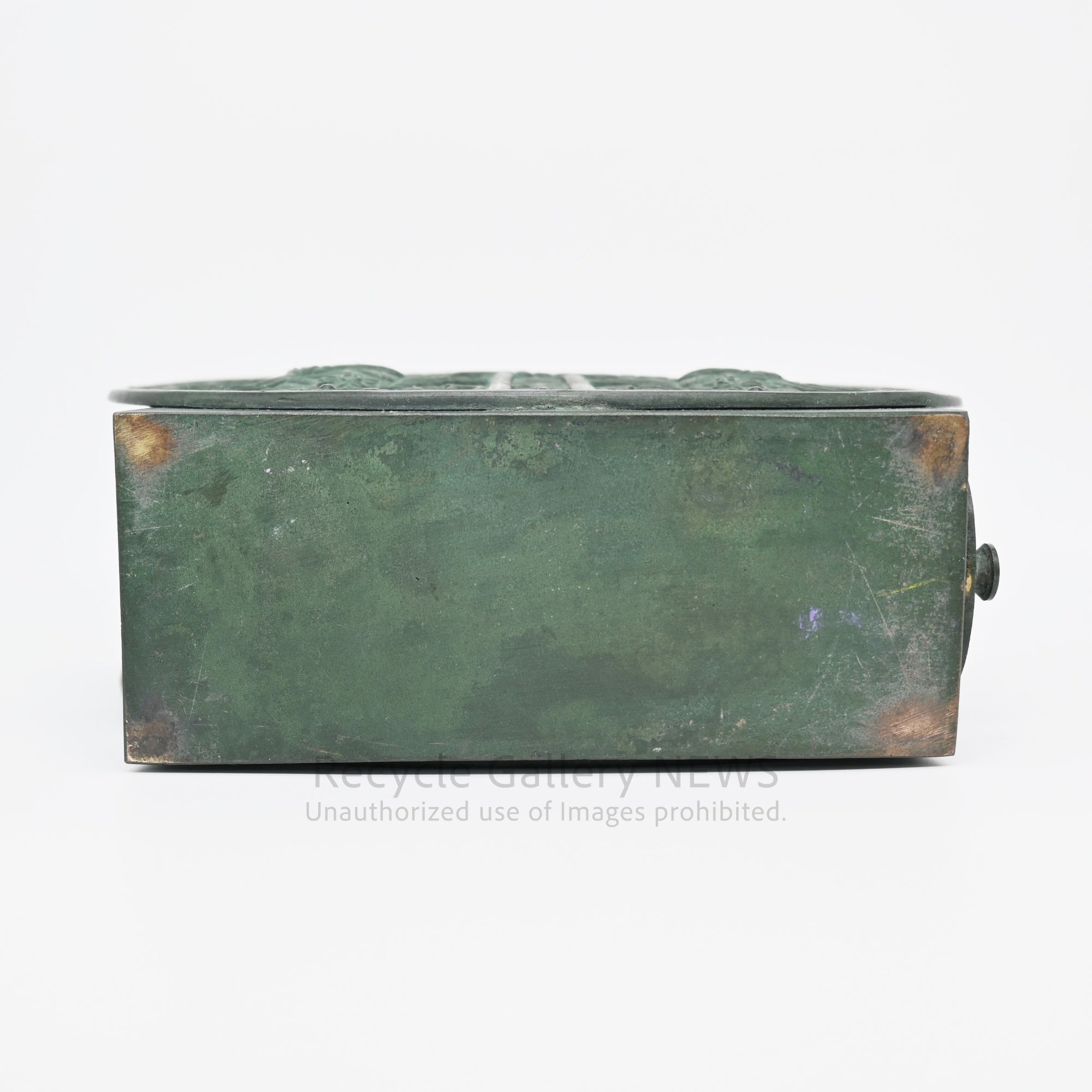 Green Bronze Ash Tray Art Object Oriental Vintage  / 青銅 灰皿 オブジェ オリエンタル ヴィンテージ 緑
