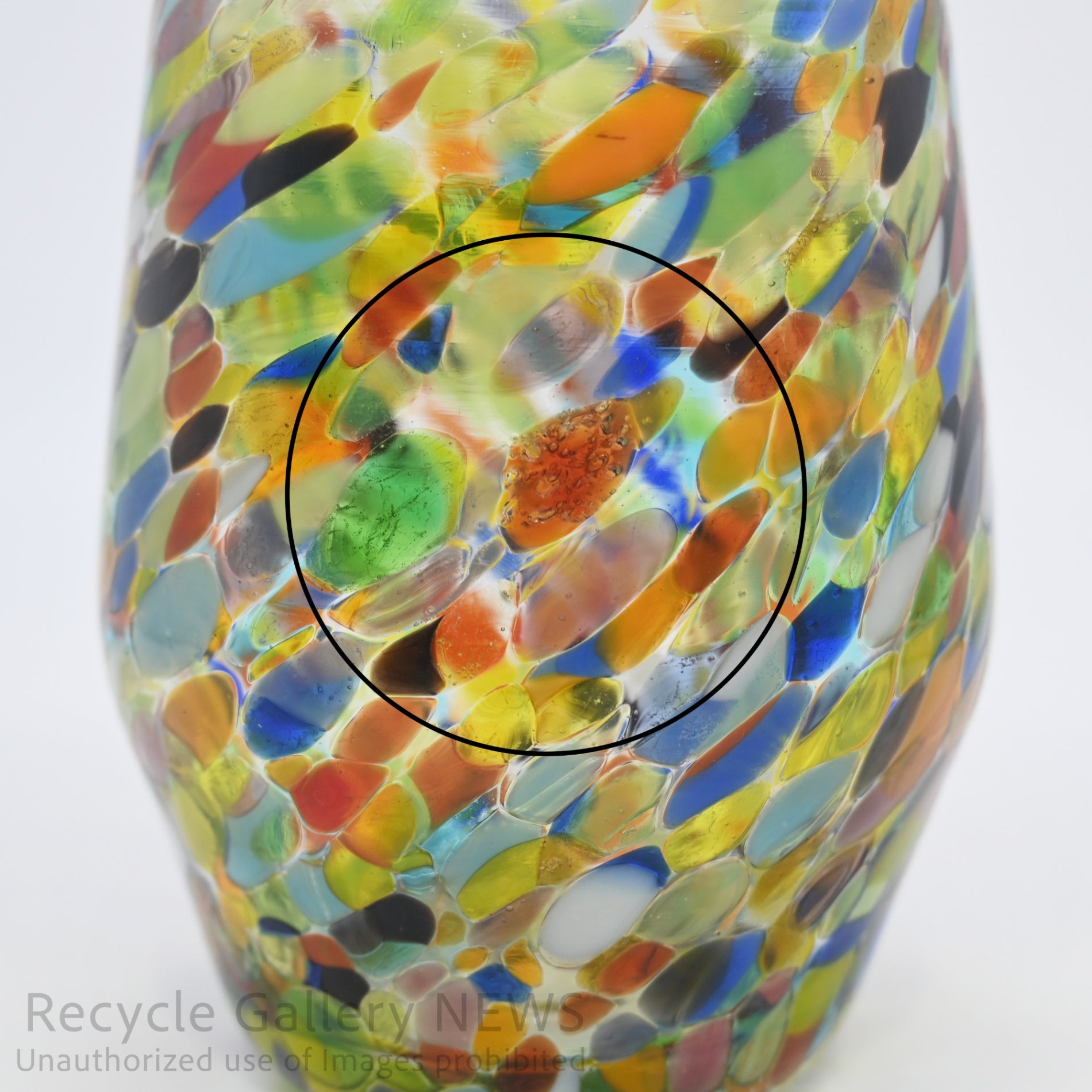 Colorful Fusion Confetti Glass Art Tumbler Mexican Style / コンフェッティ アートガラス フュージョンガラス タンブラー マルチカラー メキシカンガラス