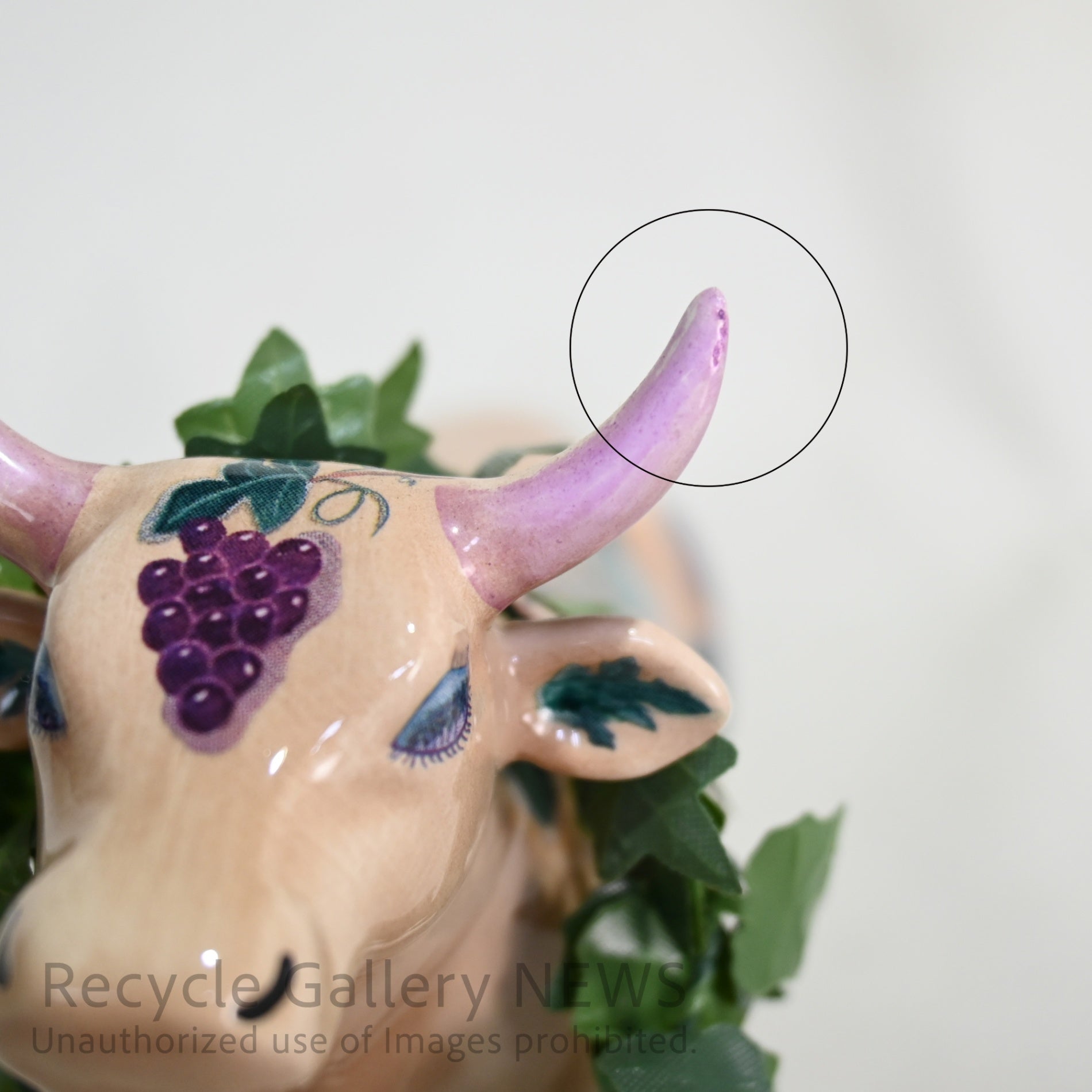 Cow figurine Wine Grapes Westland giftware Cow Parade / 牛のオブジェ ワイン 葡萄 ウエストランド ギフトウェア カウパレード フィギュリン