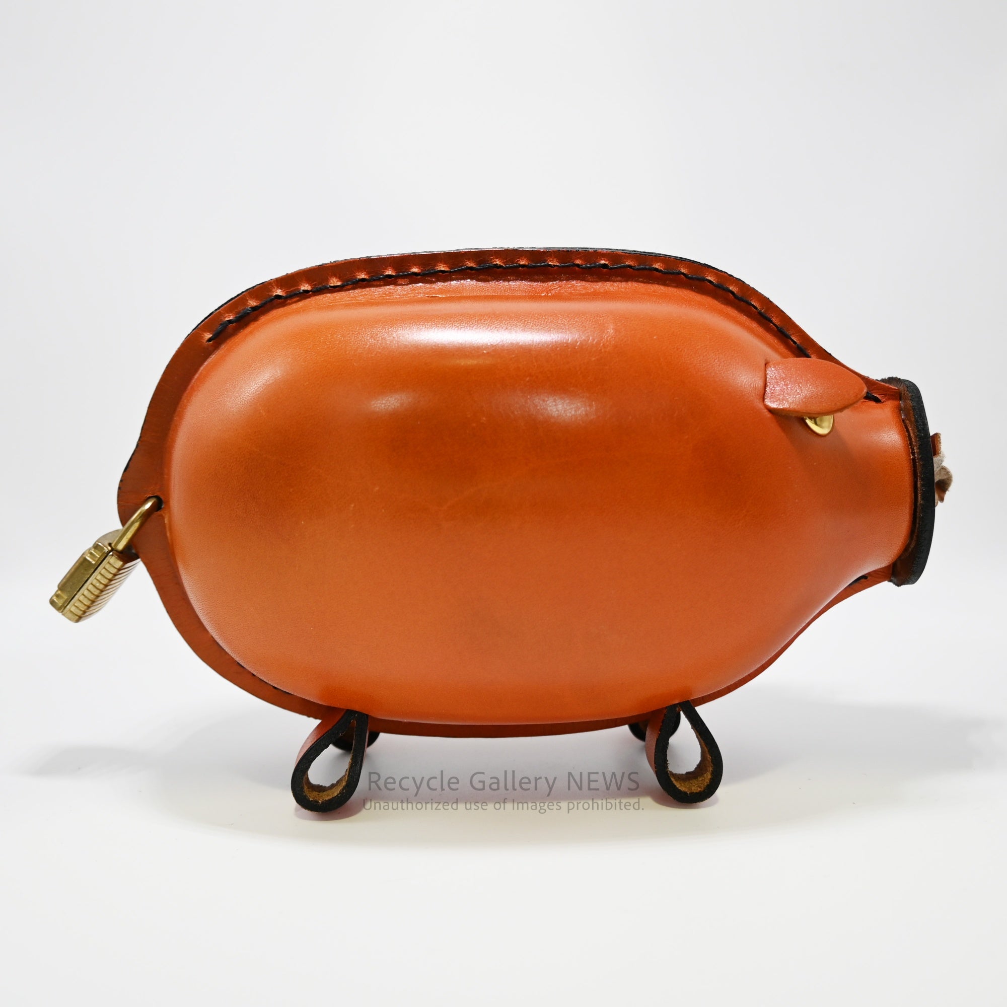 Konoike Seisakusho Leather Piggy Bank Retro Japanese Vintage / 鴻池製作所 革製 ぶた 貯金箱 レトロ日本 ヴィンテージ