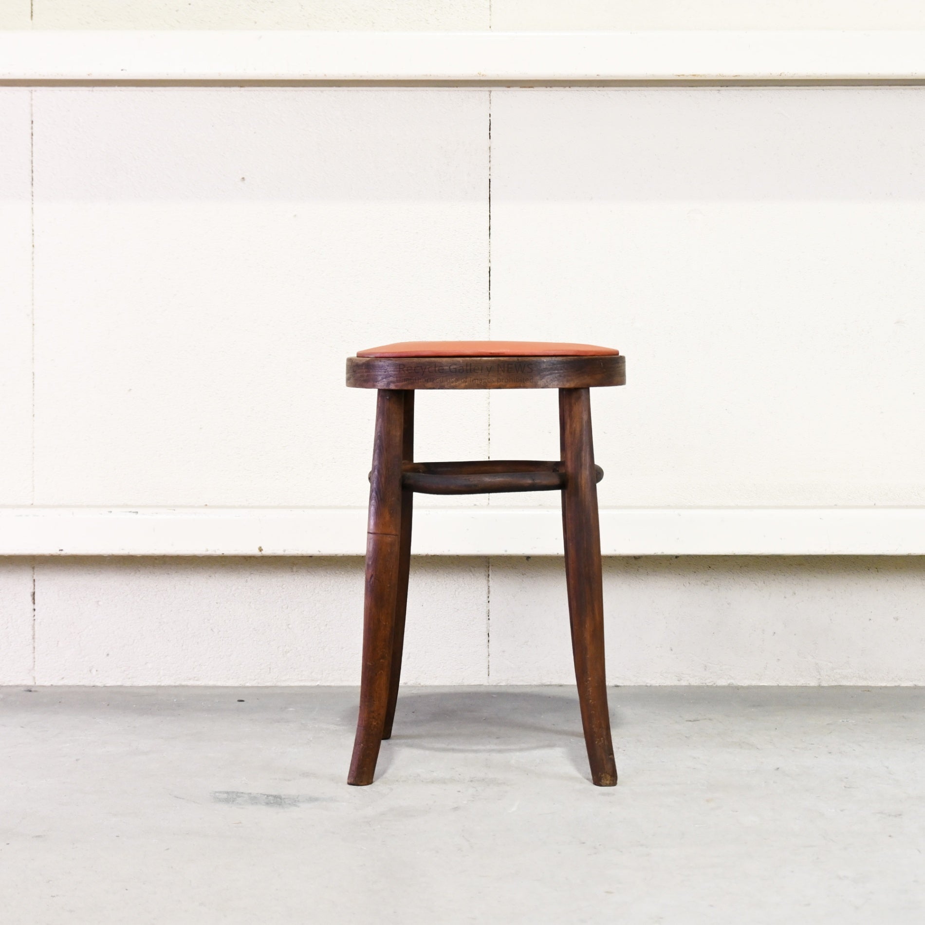 Vintage stool chair Orange and Brown Retro Furniture / ヴィンテージ スツール 椅子 オレンジ ブラウン レトロ家具