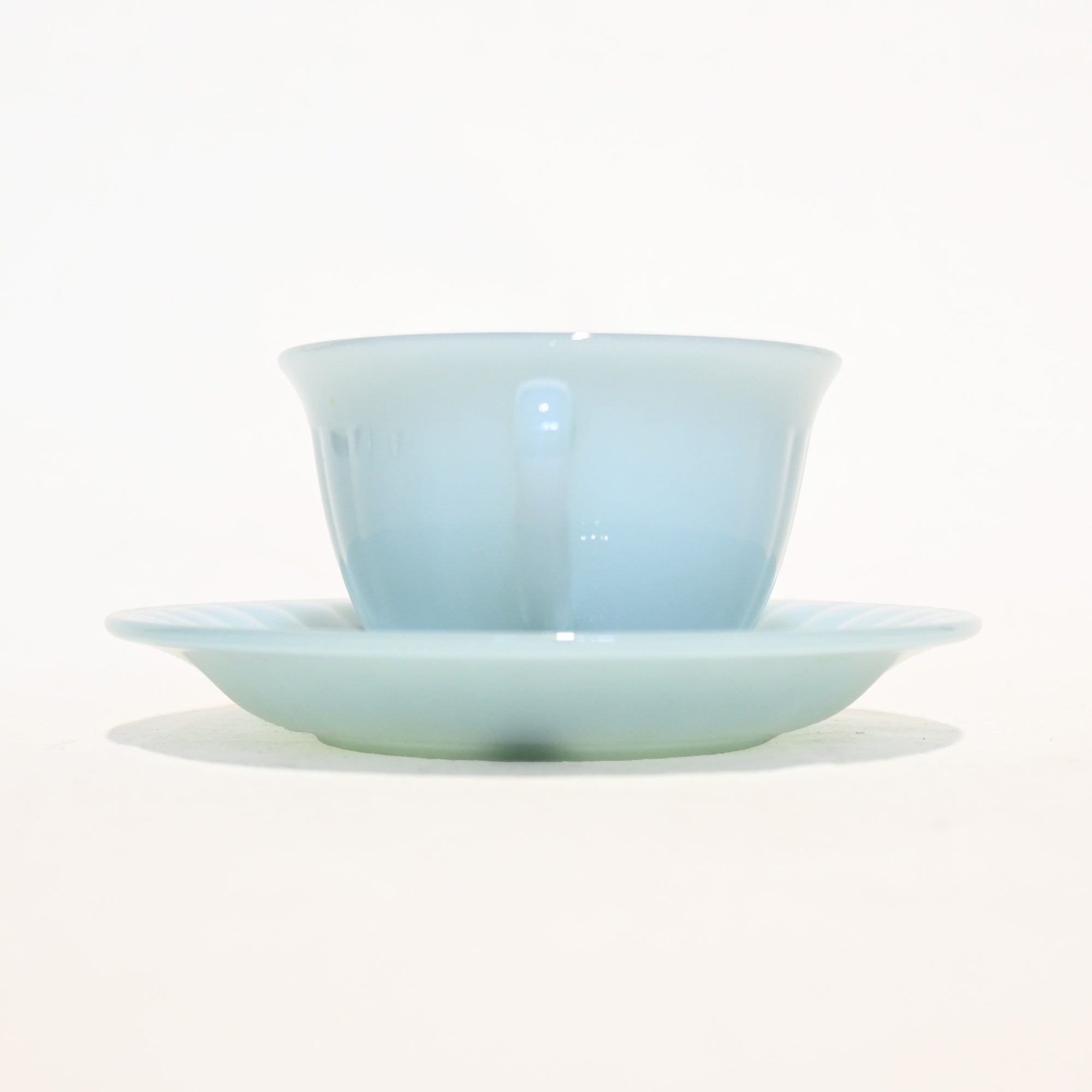 ARCOPAL Mister Donut  Opal blue collection C＆S 1999 Japan / アルコパル ミスド オパールブルーコレクション カップ＆ソーサー 1999年 ミスタードーナッツ コラボ グッズ