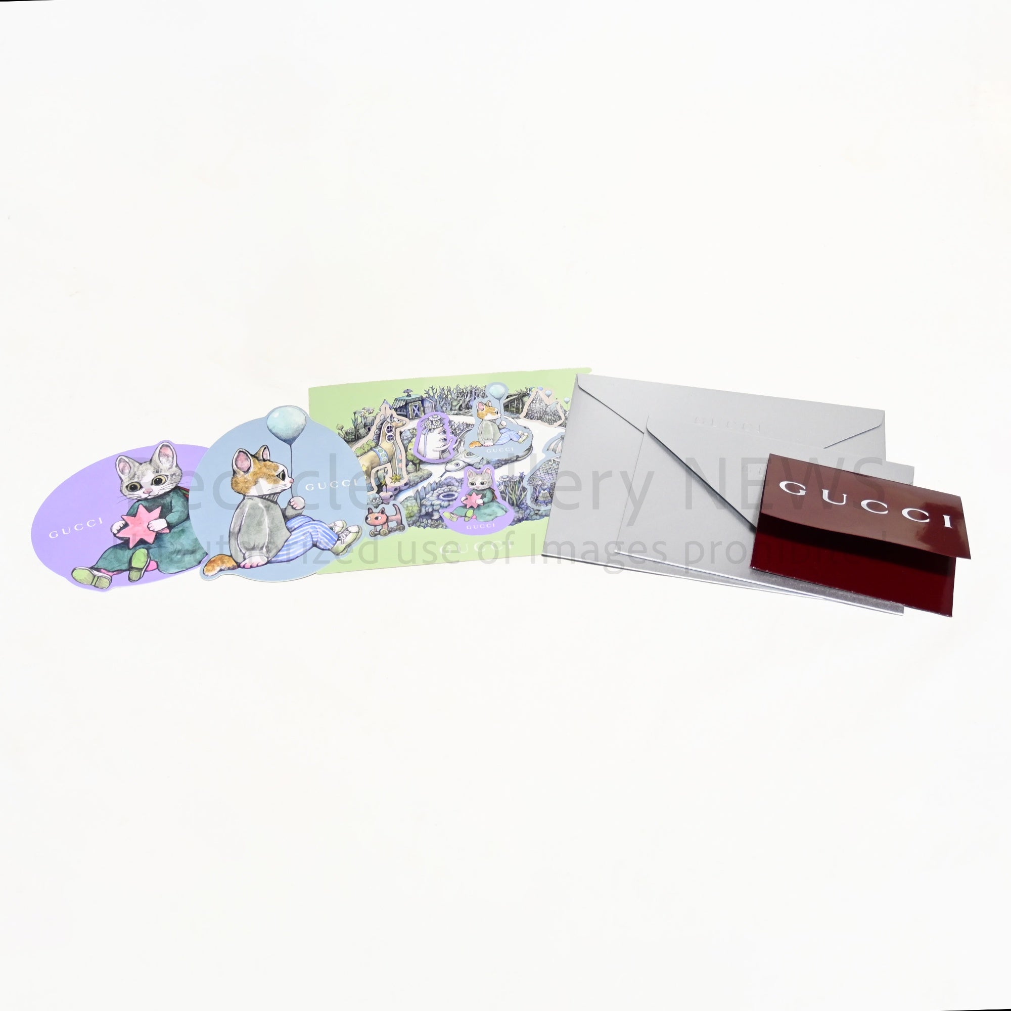 GUCCI Yuko Higuchi Keychain Cat (Bo) Lilac Limited to Japan Unused