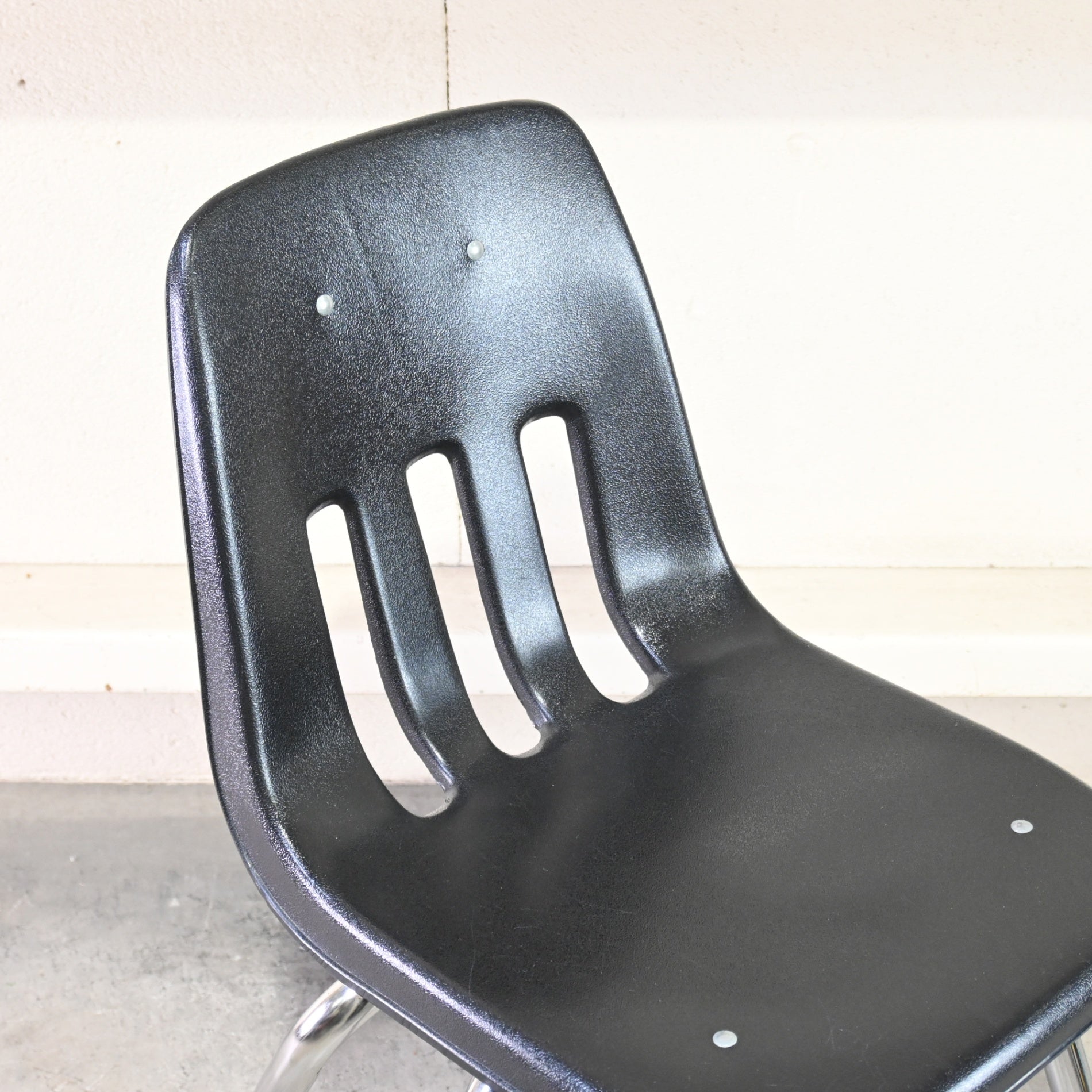 VIRCO Stacking chair Black Retro American Industrial design / バルコ スタッキングチェア ブラック レトロ アメリカン ヴィンテージ インダストリアルデザイン