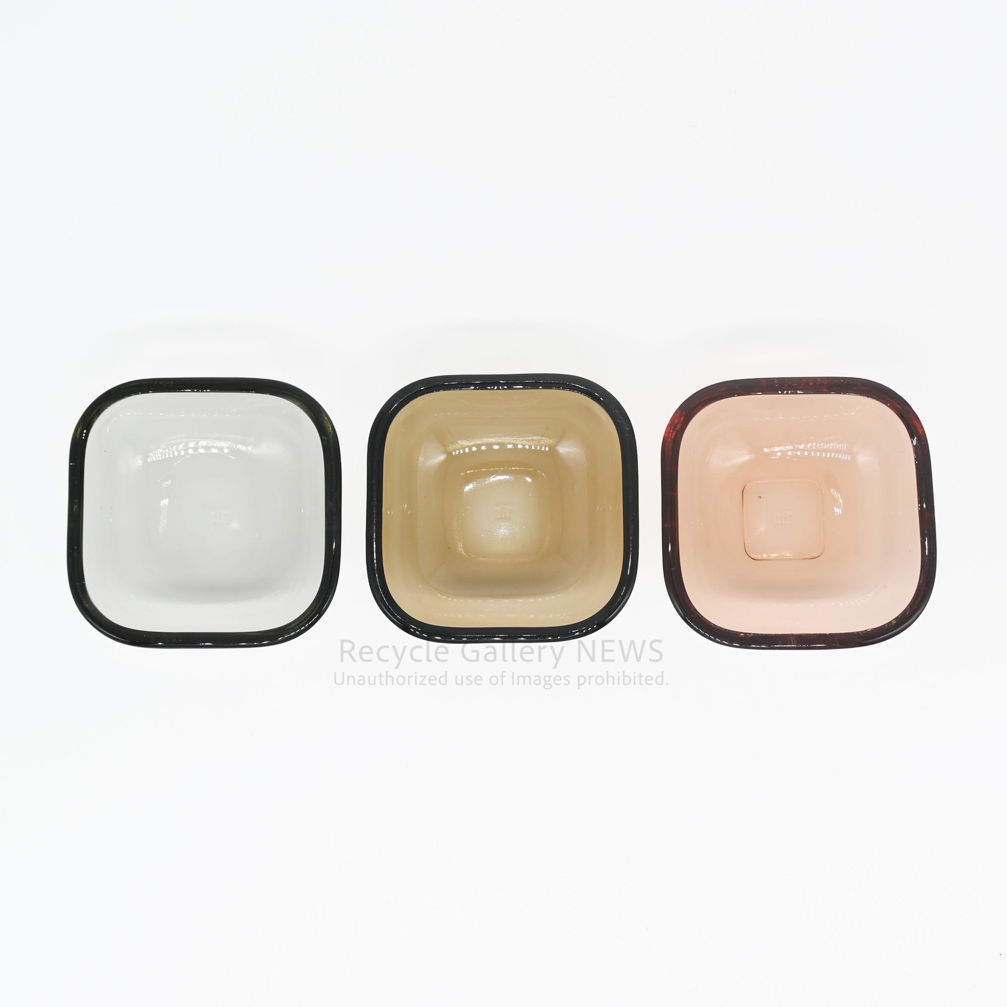 Rare Hoya Glass "Starting Unit series" Set of 6 Plates Japanese Tableware Showa Retro / 保谷硝子 スターティングユニット６点セット  日本 食器 昭和レトロ 希少