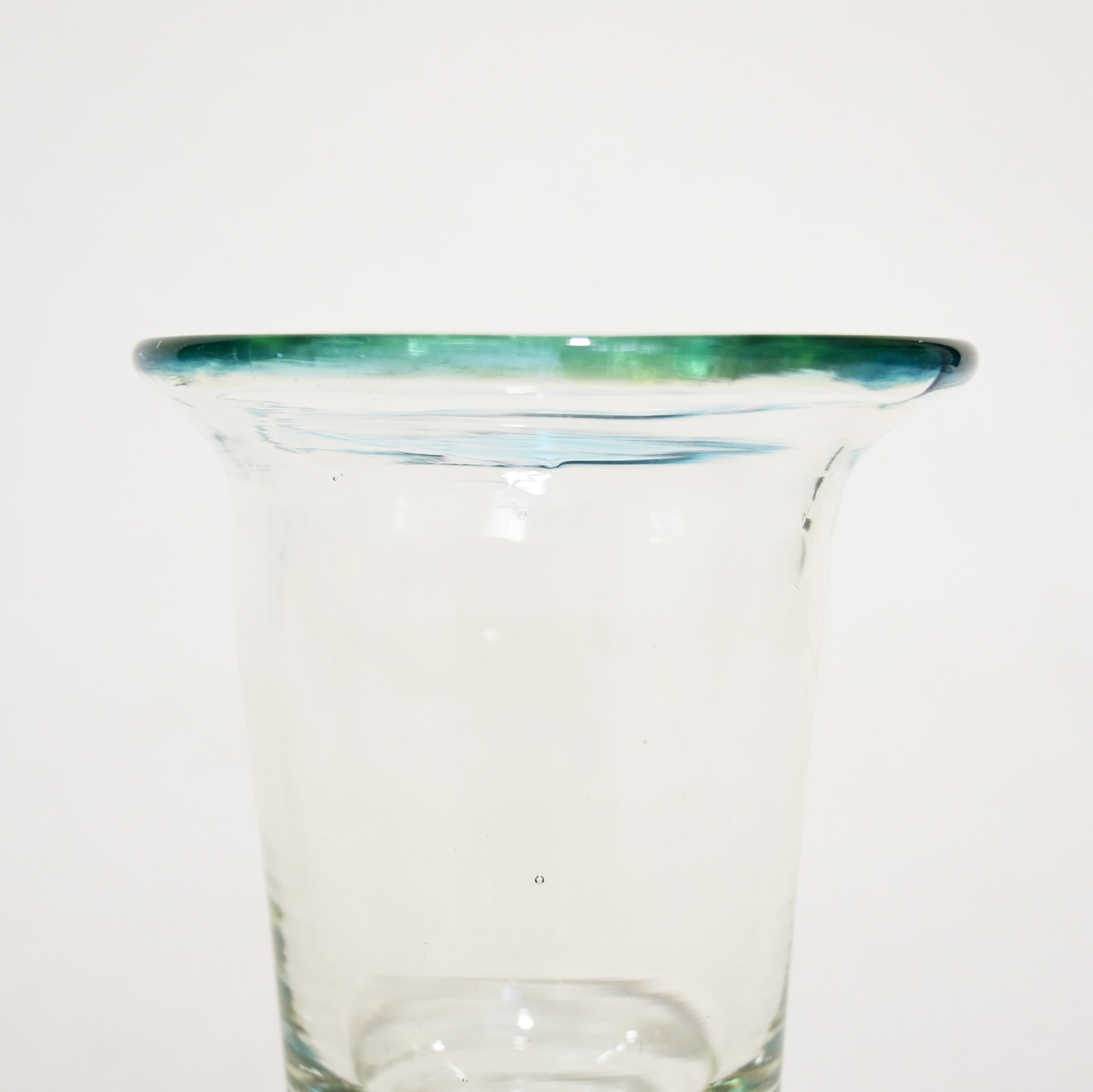 Vintage Japanese Blown glass Blue&Clear Ice Cup Parfait Glass / ヴィンテージ 和ガラス 吹きガラス 青＆透明 氷コップ パフェグラス