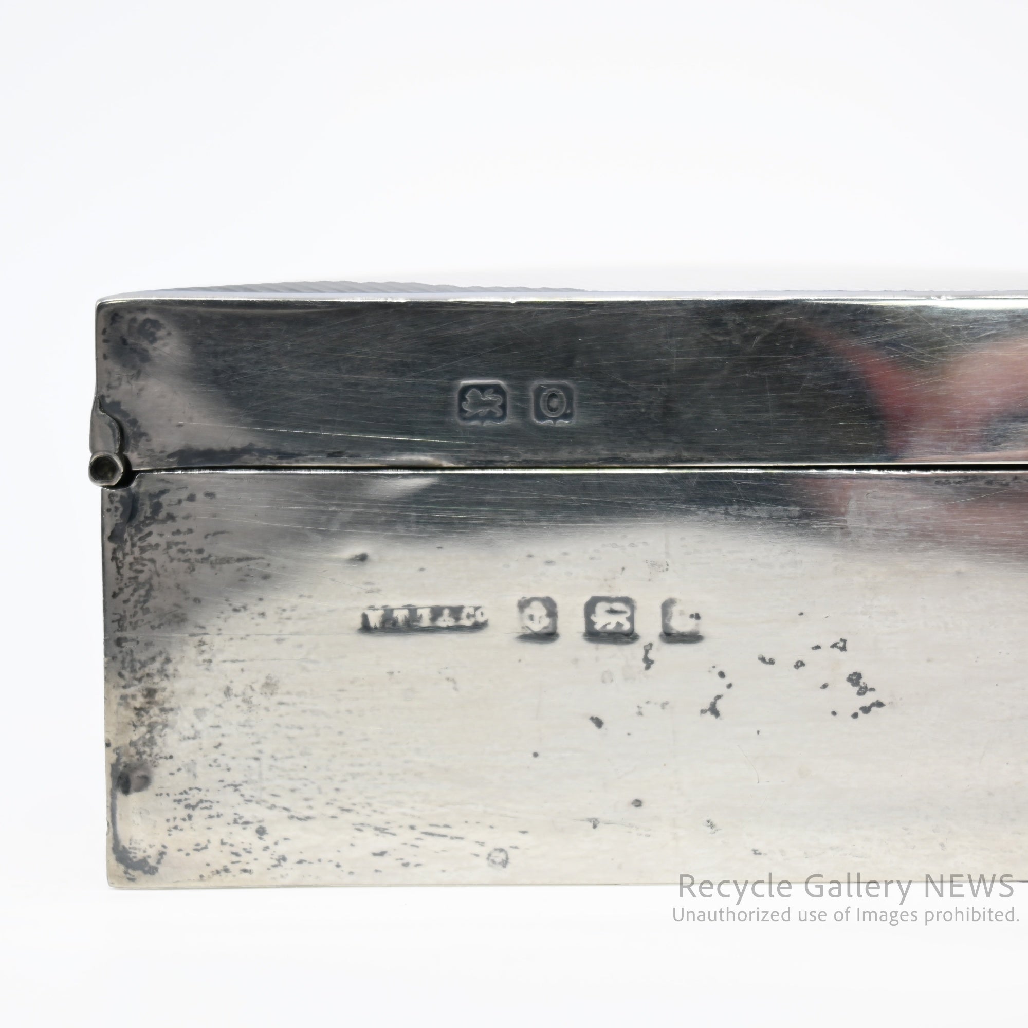 Antique 1932 Art Deco Era English Sterling Silver Case Birmingham / 1932年 アール・デコ様式 バーミンガム 英国純銀製 シルバーケース アンティーク