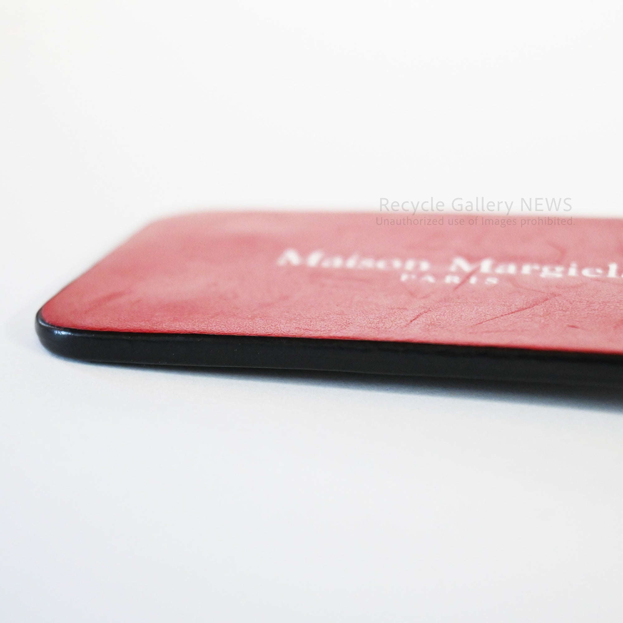 Maison Margiela Key Ring Black & Red Calf Leather France /  メゾン・マルジェラ キーリング カーフレザー ブラック＆レッド フランス