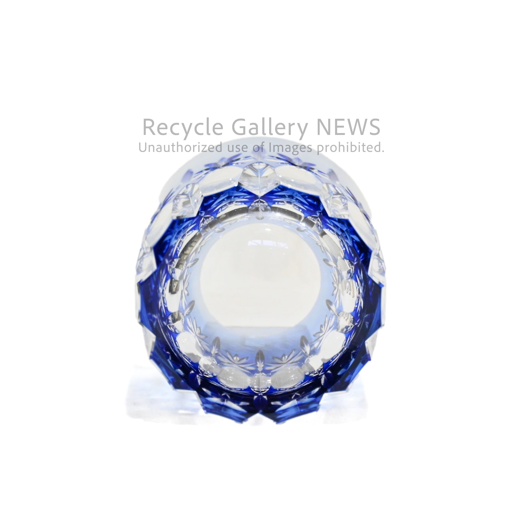 Kagami Crystal Cut Glass My Glass Blue Japan / カガミクリスタル 切子グラス マイグラス ブルー 日本