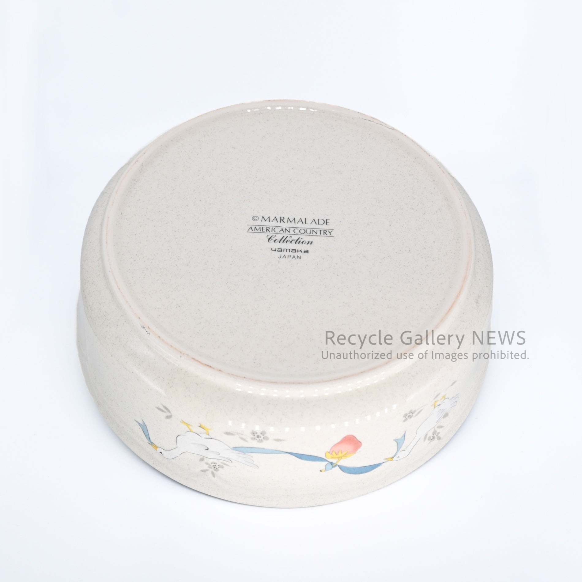 YAMAKA "Marmalade" American Country Style Bowl, Flat Plate, Wooden Serving Tongs Set Retro Vintage Tableware Japan / 山加商店 マーマレード アメリカンカントリー ボウル・平皿・木製サービストングセット レトロ ヴィンテージ食器 日本