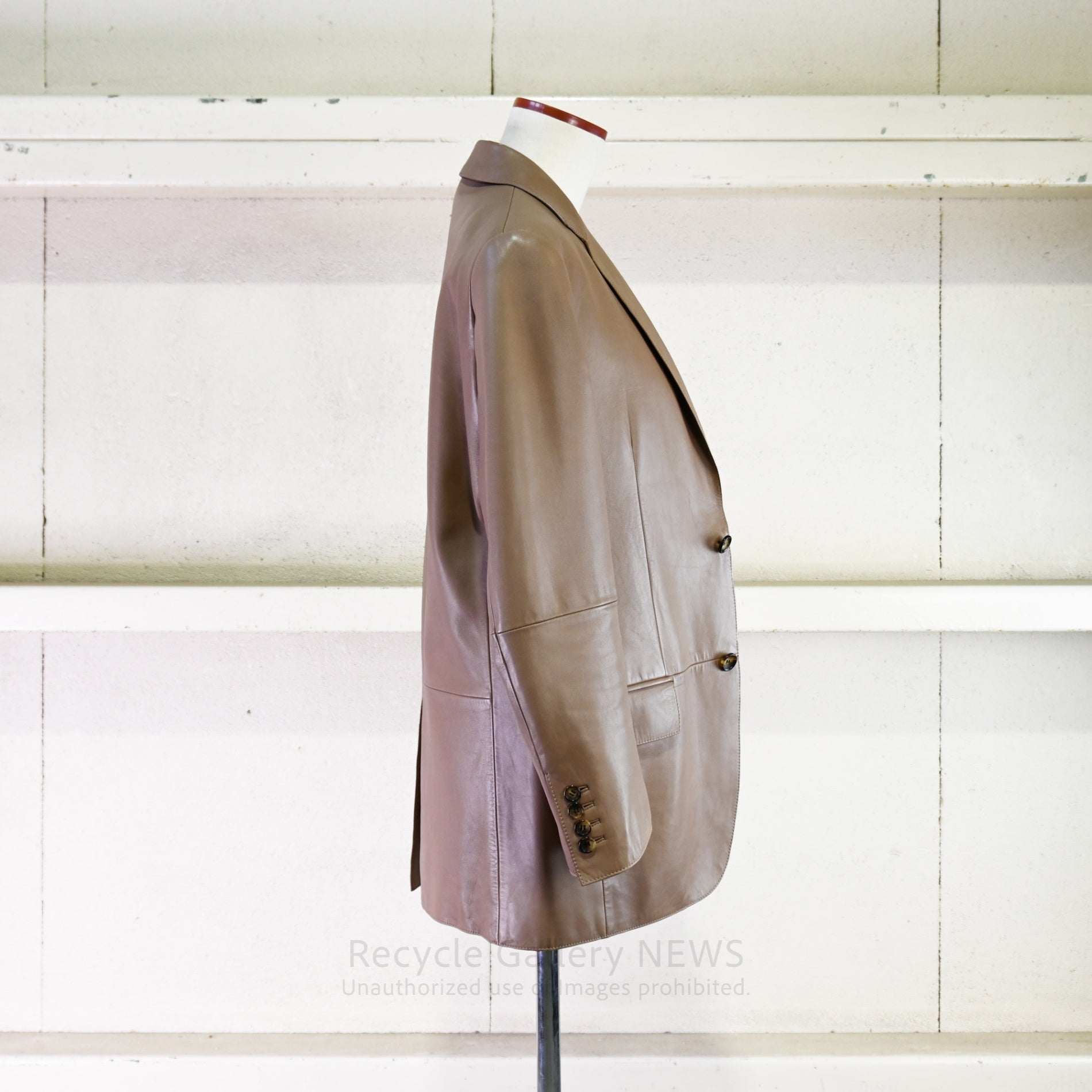 LOEWE Men's Lamb Beige Leather Jacket 2010 Stuart Vevers / ロエベ メンズ ラム レザージャケット ベージュ スチュアート・ヴィヴァース