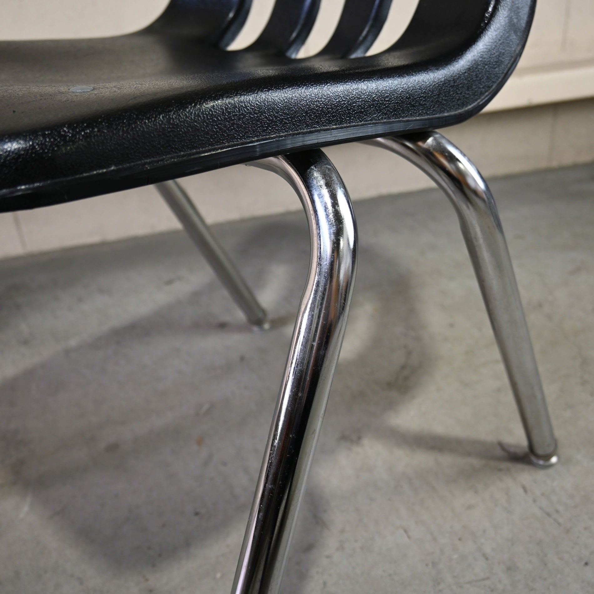 VIRCO Stacking chair Black Retro American Industrial design / バルコ スタッキングチェア ブラック レトロ アメリカン ヴィンテージ インダストリアルデザイン