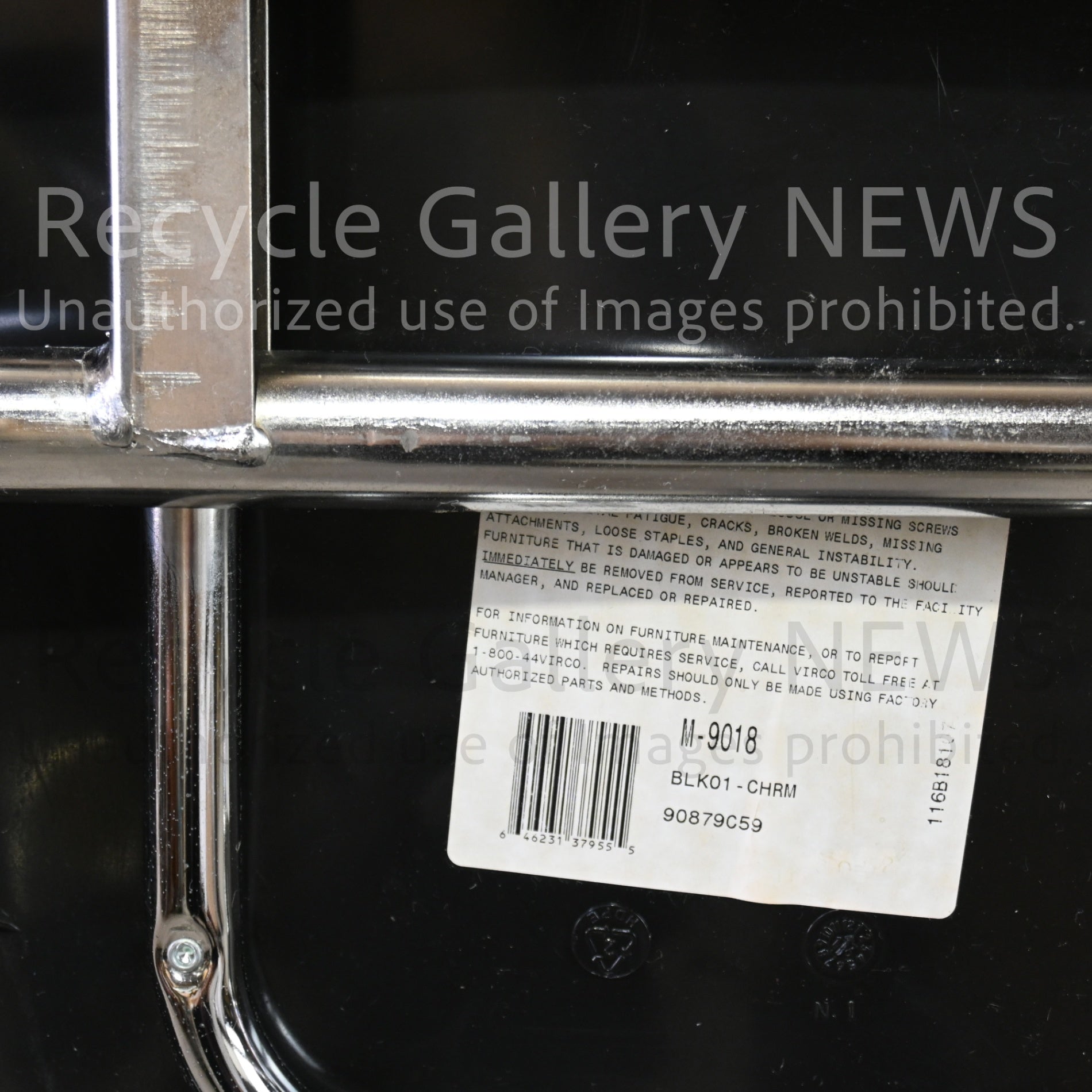 VIRCO Stacking chair Black Retro American Industrial design / バルコ スタッキングチェア ブラック レトロ アメリカン ヴィンテージ インダストリアルデザイン