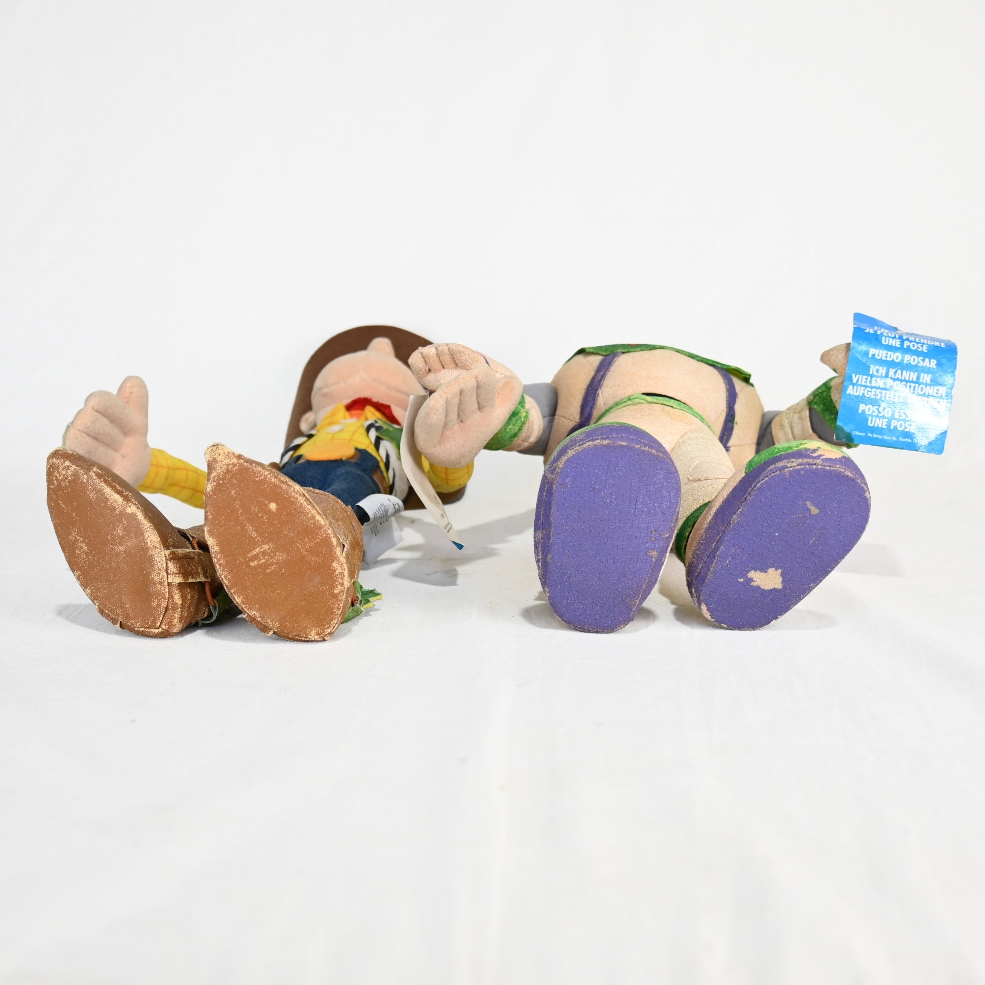 Pixar Woody Pride Buzz Lightyear 1990s Vintage TOY STORY stuffed toy set Disney / ピクサー トイ・ストーリー ウッディ バズ 1990年代 ヴィンテージ レトロぬいぐるみ ２体セット ディズニー