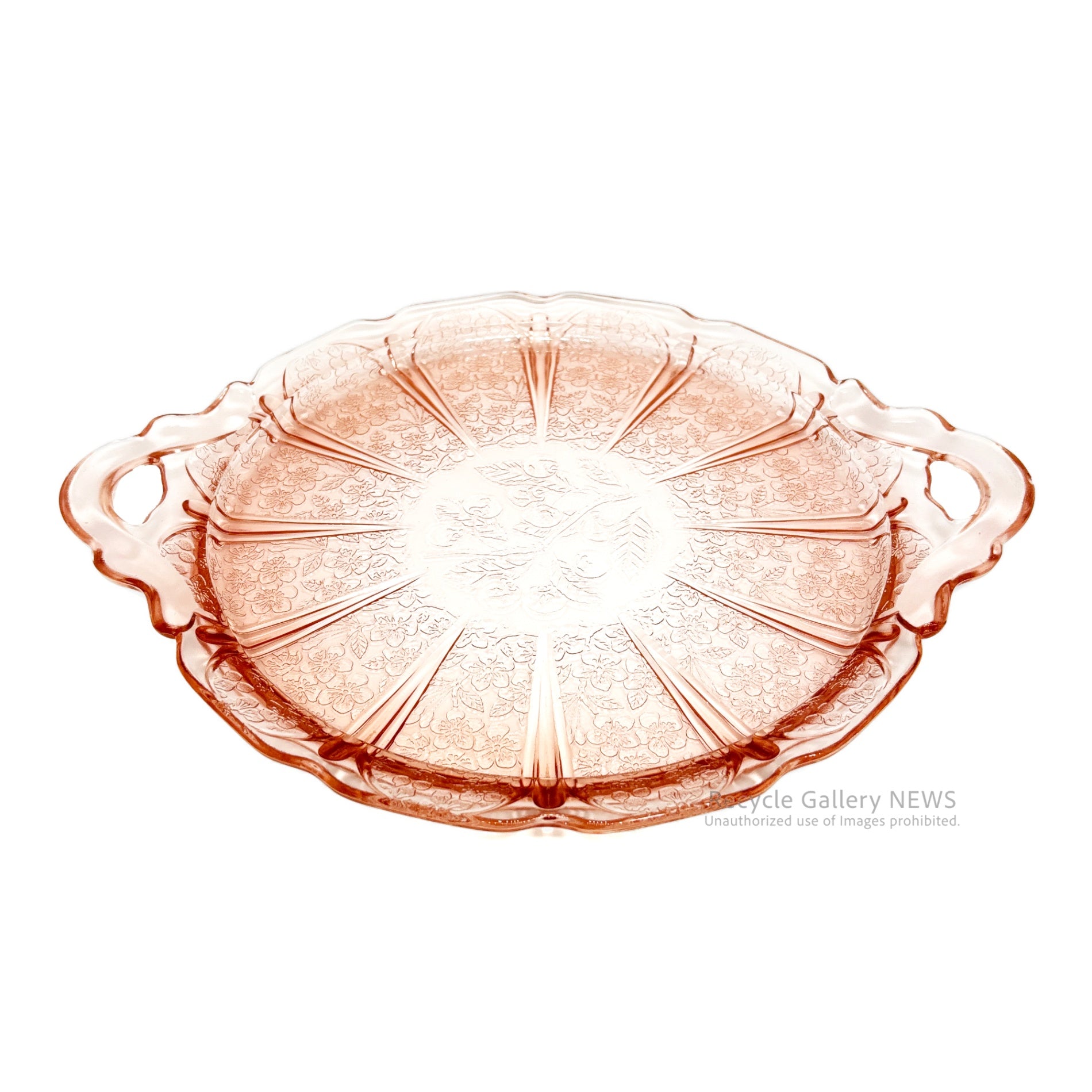 Jeannette Glass Co. Cherry Blossom BB plate U.S.A Vintage / ジャネットグラス ブレッド＆バタープレート ヴィンテージ 1930年代 ヴィンテージ