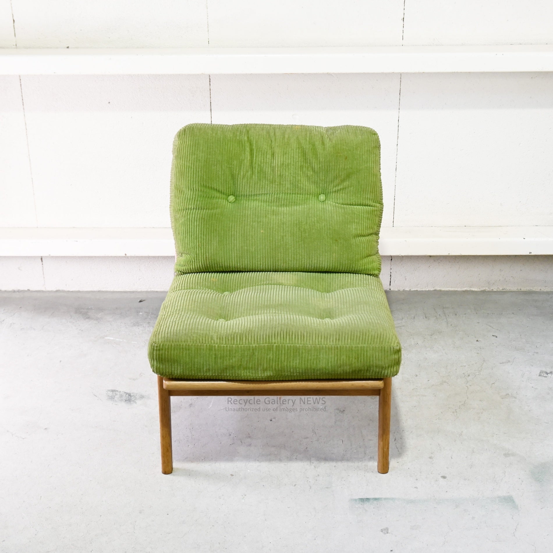 Maruni60 Frame Chair in Green Fabric Japanese Mid Century Modern / マルニ60 フレームチェア グリーンファブリック 日本 ミッドセンチュリー  ジャパニーズモダン