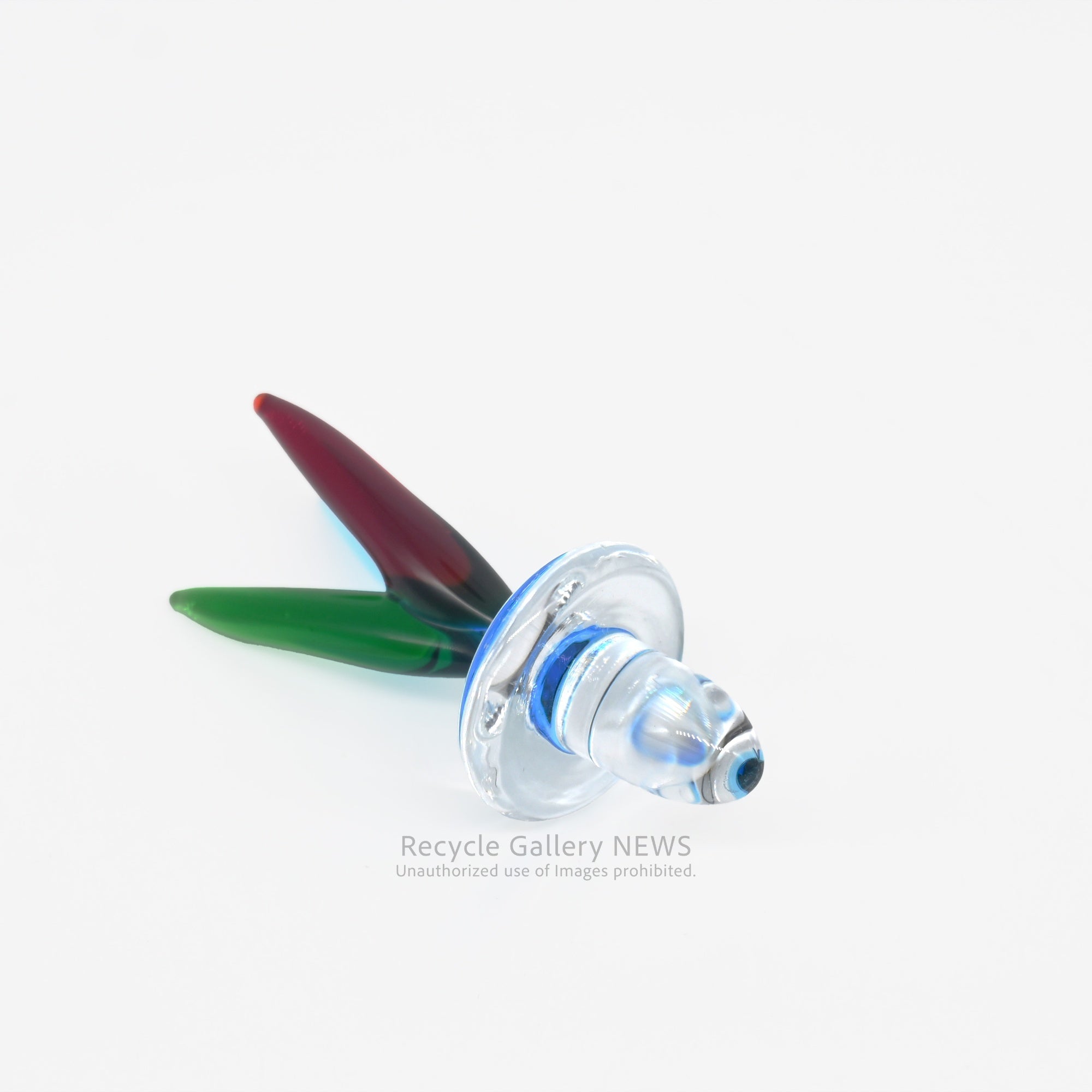 MURANO VENINI MONOFORINI Perfume Bottle Italia Blue Glass Art Piece / ムラノガラス ヴィニーニ社 香水瓶 イタリア モノフォリーニ 青色 アートピース